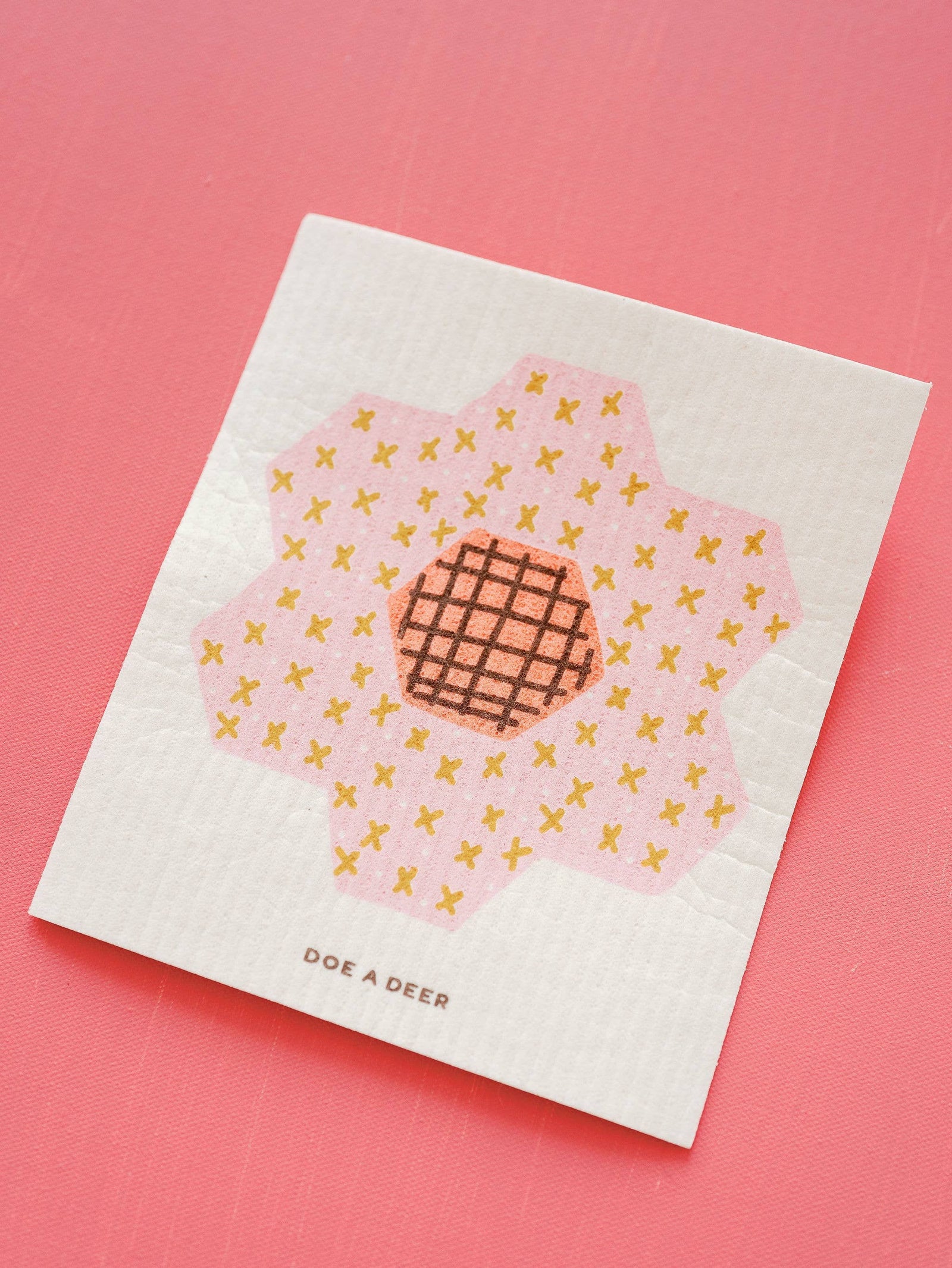 Quilt Block Swedish Dishcloth Doe A Deer 