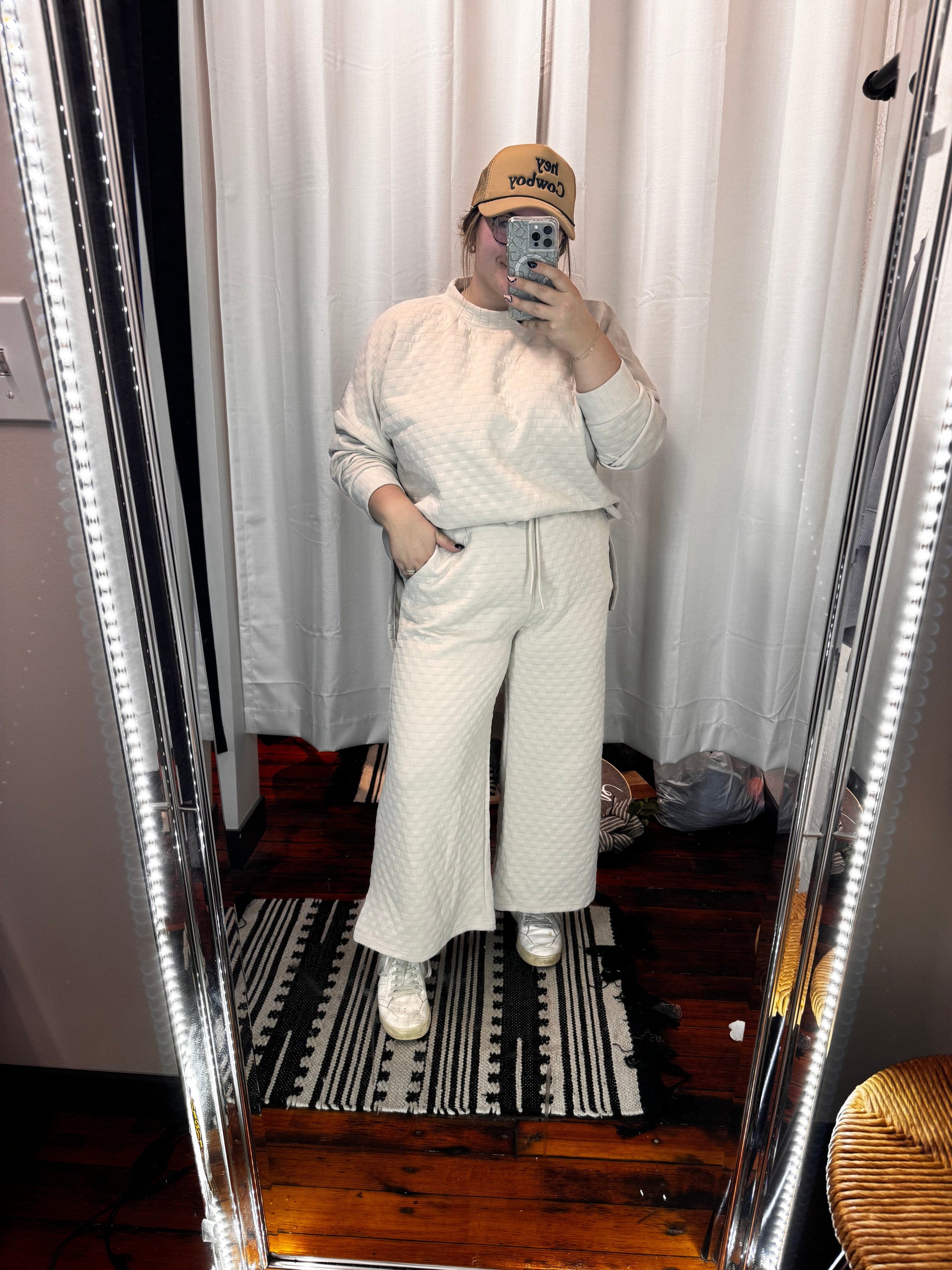 Checkered Matching Set in Two Colors Long sleeve Beeson River 