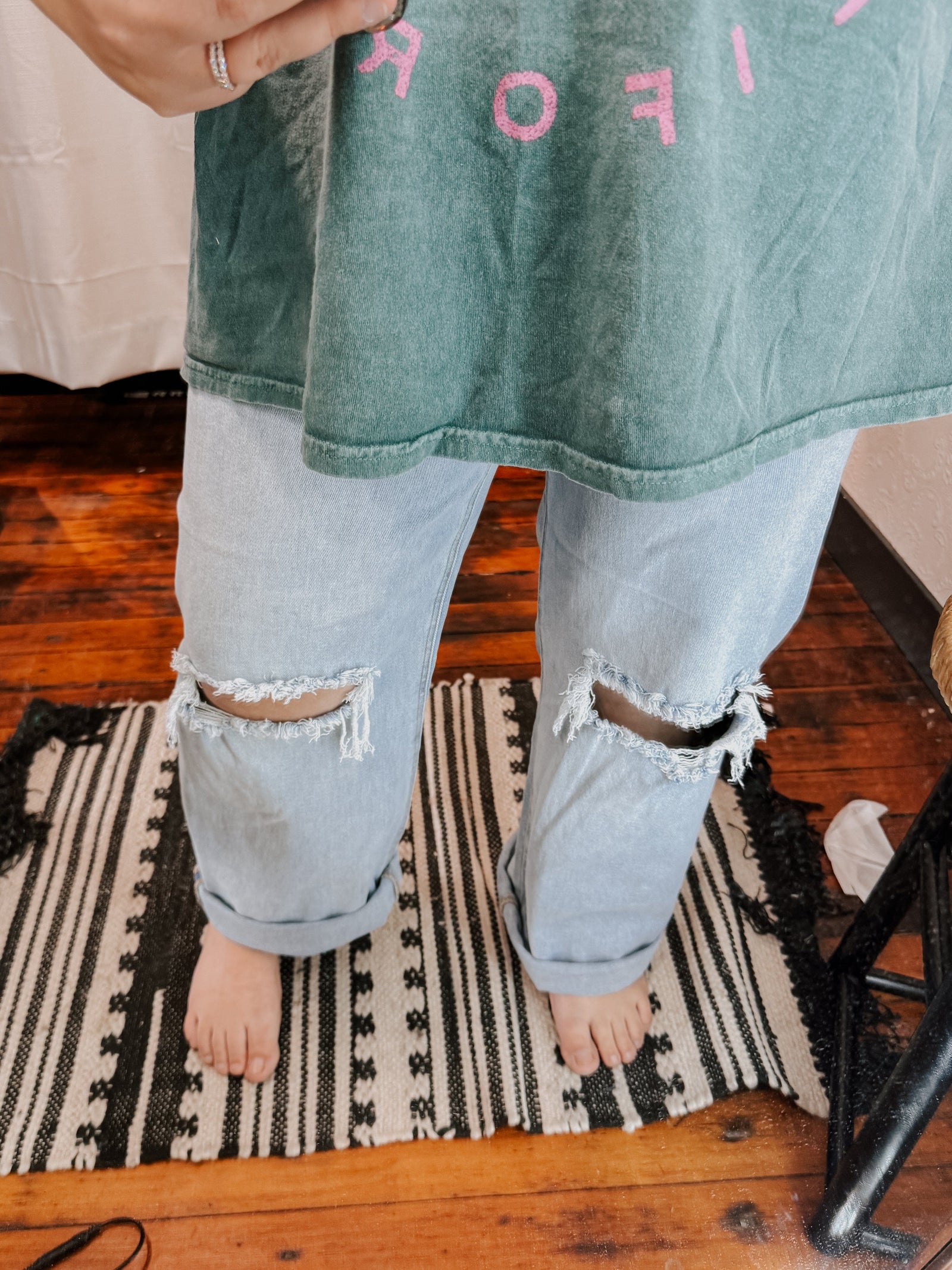 Risen Light Wash High Rise Boyfriend Jeans Bottoms Risen 