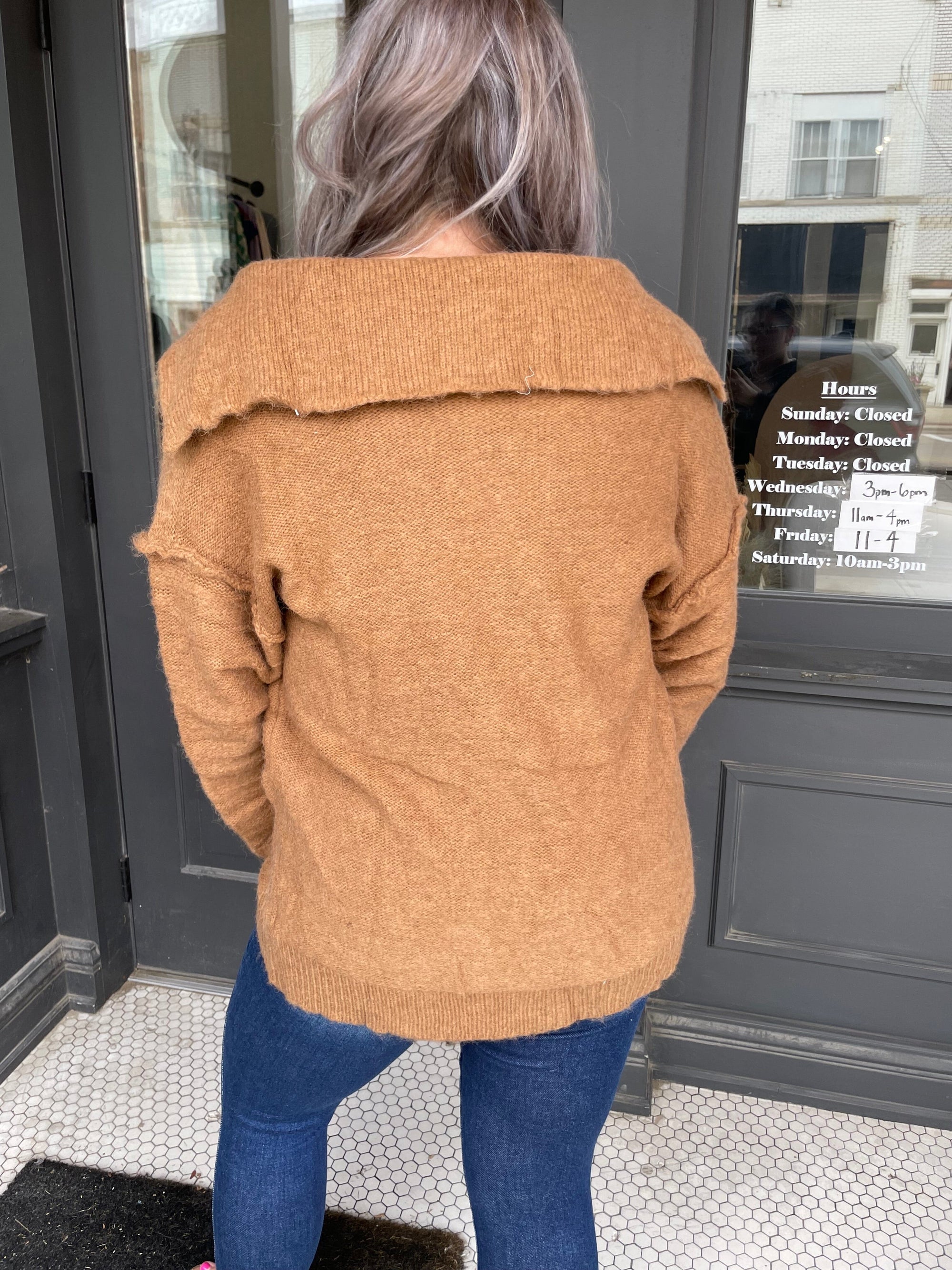 Camel Button Down Cardigan Cardigan blu ivy 