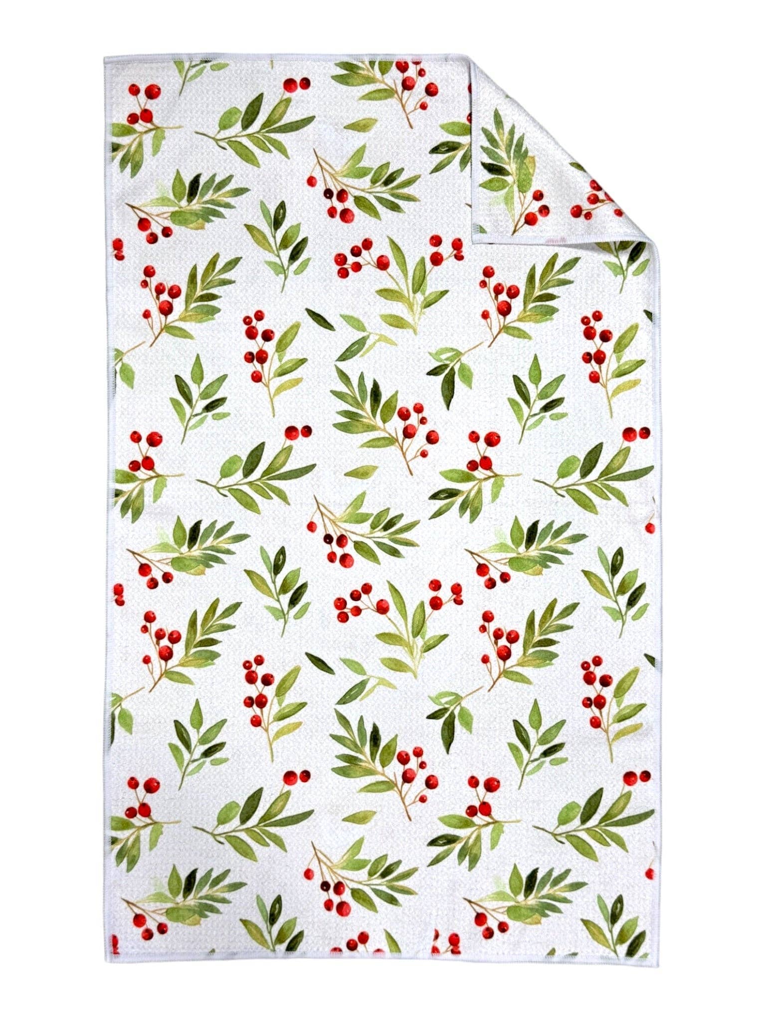 Holly: Double-Sided Hand Towel: White / 17x27 in / Hand Towel Crae.Home 