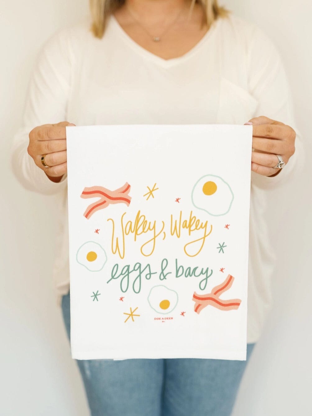 Wakey Wakey Eggs & Bacy Flour Sack Towel Accessories Doe A Deer 