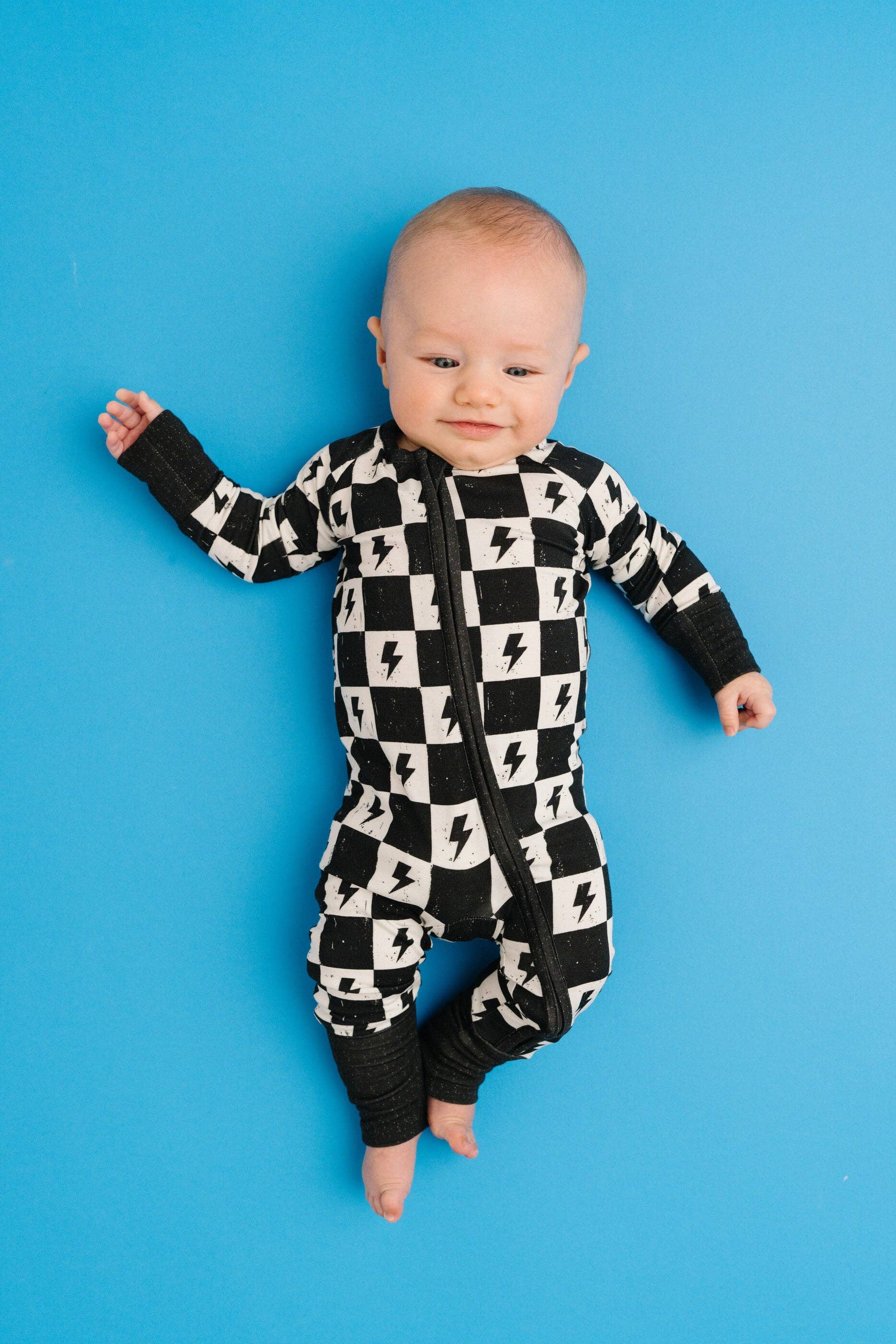 Electric Checkered Bamboo Sleeper: 0-3M Little One Shop 