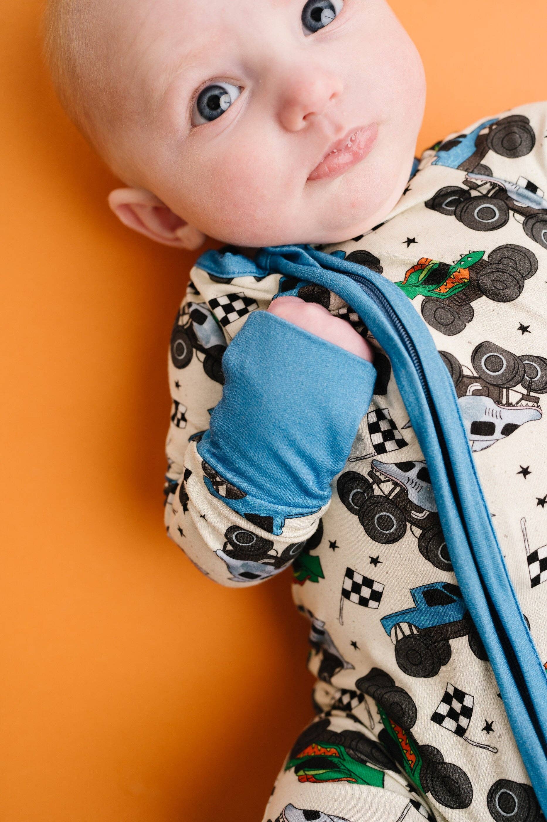 Monster Trucks Bamboo Sleeper: 0-3M Little One Shop 