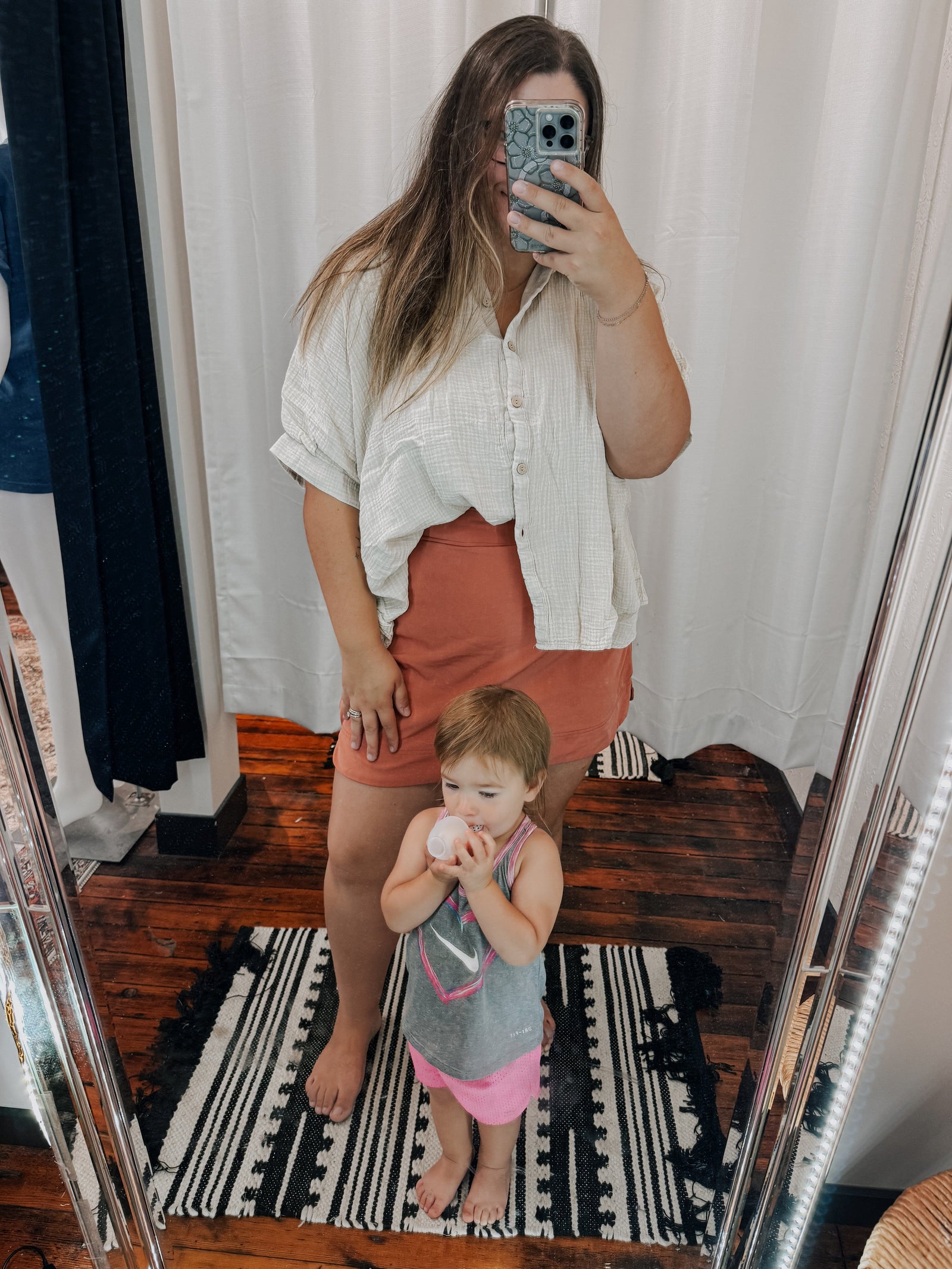 Sand Beige Acid Wash Button Down Short Sleeve Top Short sleeve Zenana 