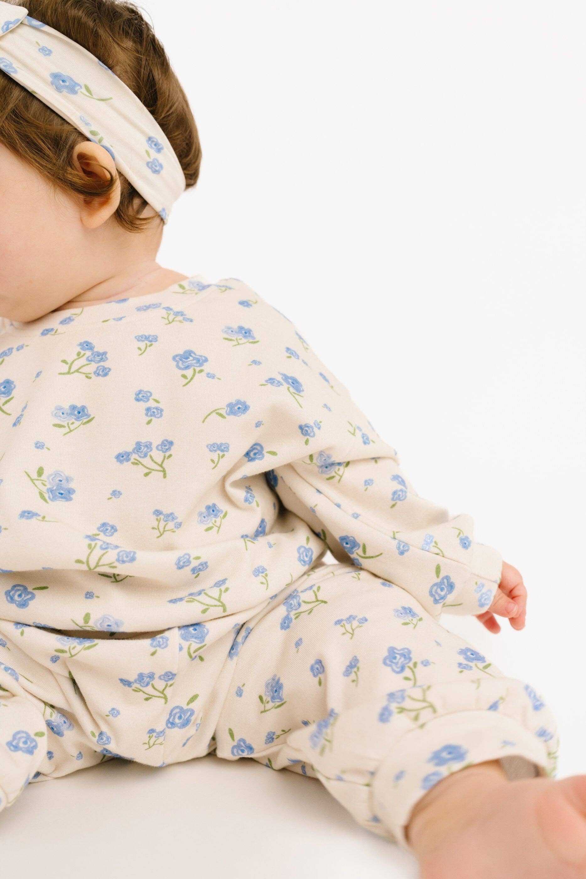 Blue Blooms Sweatsuit: 3T Little One Shop 