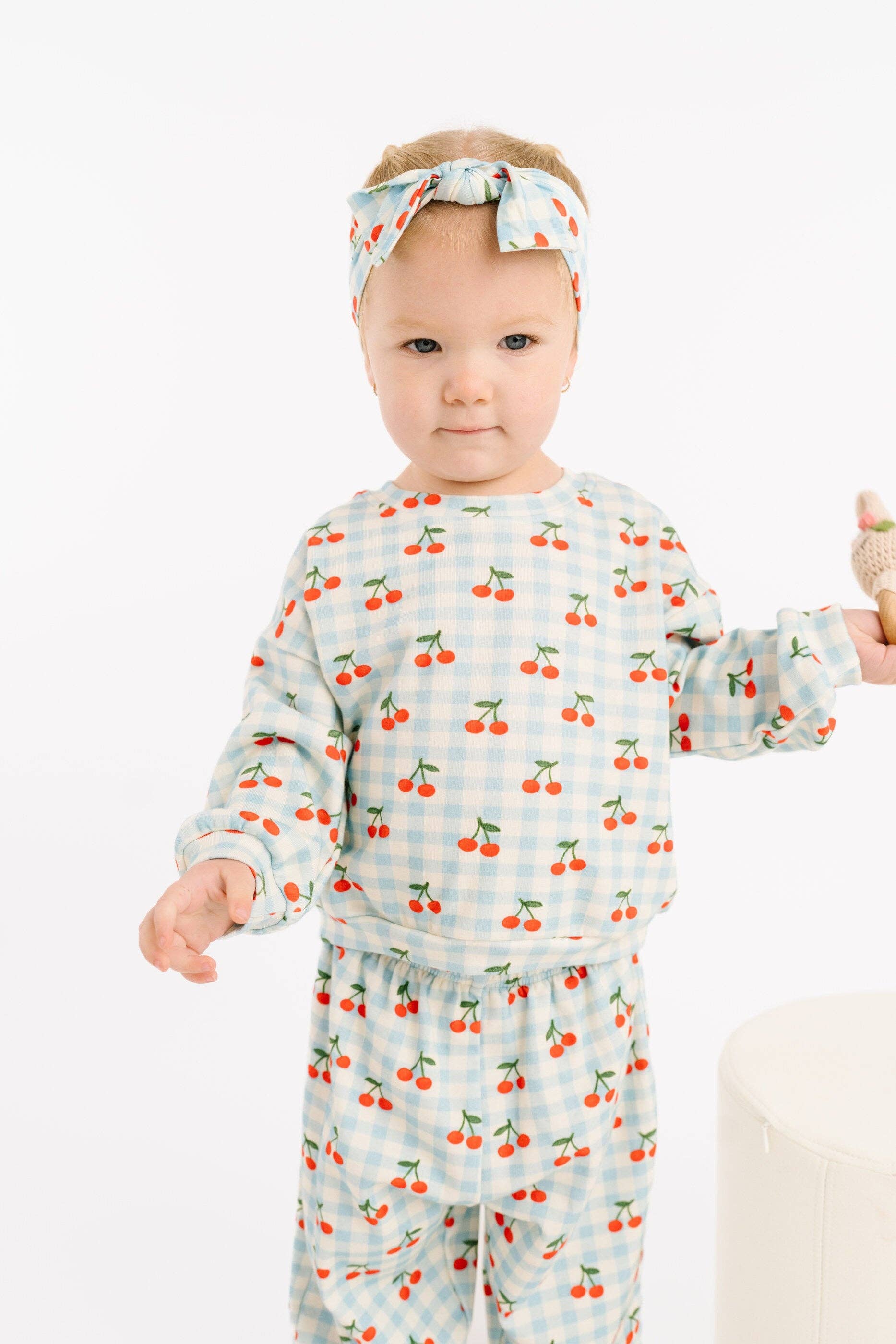 Cherry Picnic Sweatsuit: 5T Little One Shop 