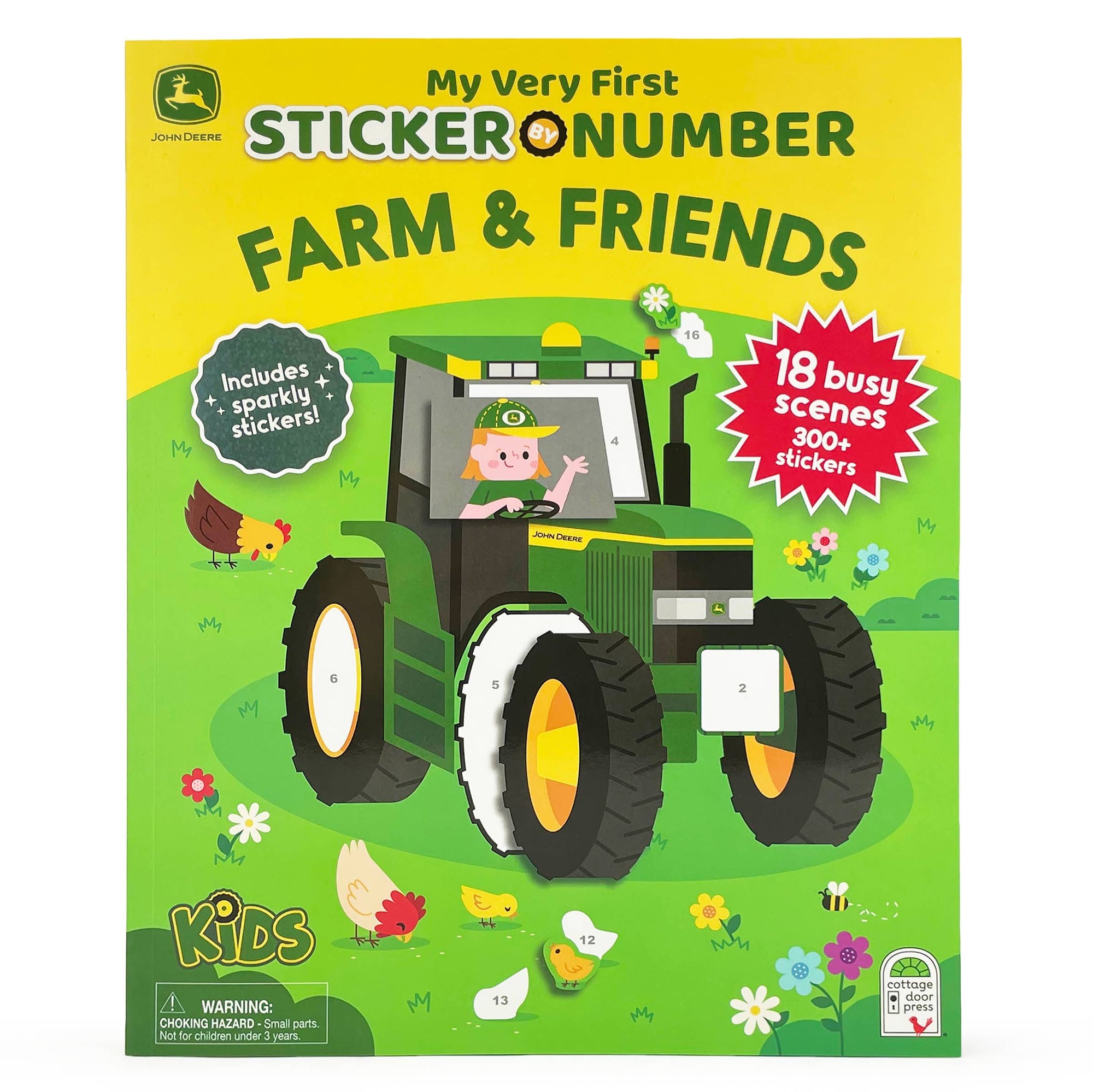 First Sticker by Number John Deere Kids Farm & Friends Cottage Door Press 