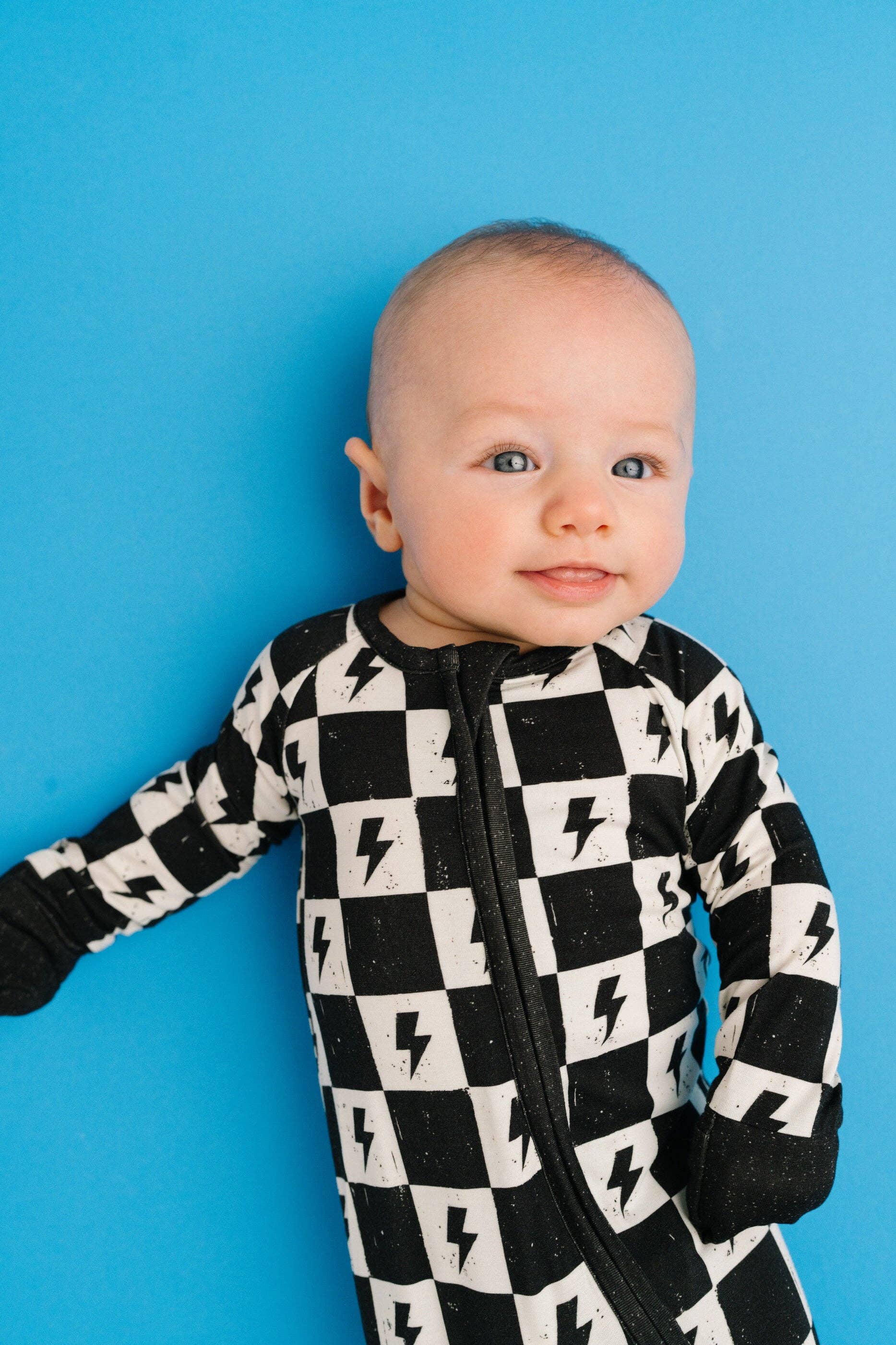 Electric Checkered Bamboo Sleeper: 6-12M Little One Shop 