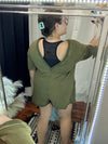 Olive Green Reversible Romper Jumpsuits &amp; Rompers BiBi 