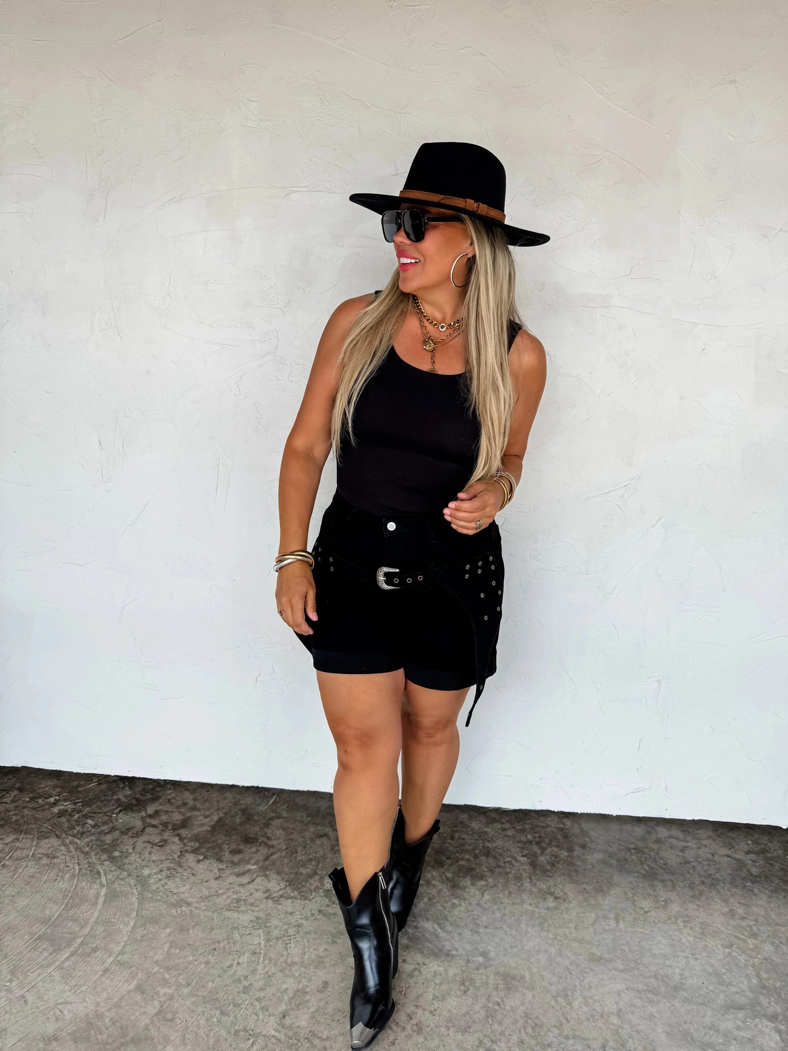 Black Festival Denim Shorts shorts Blakely 