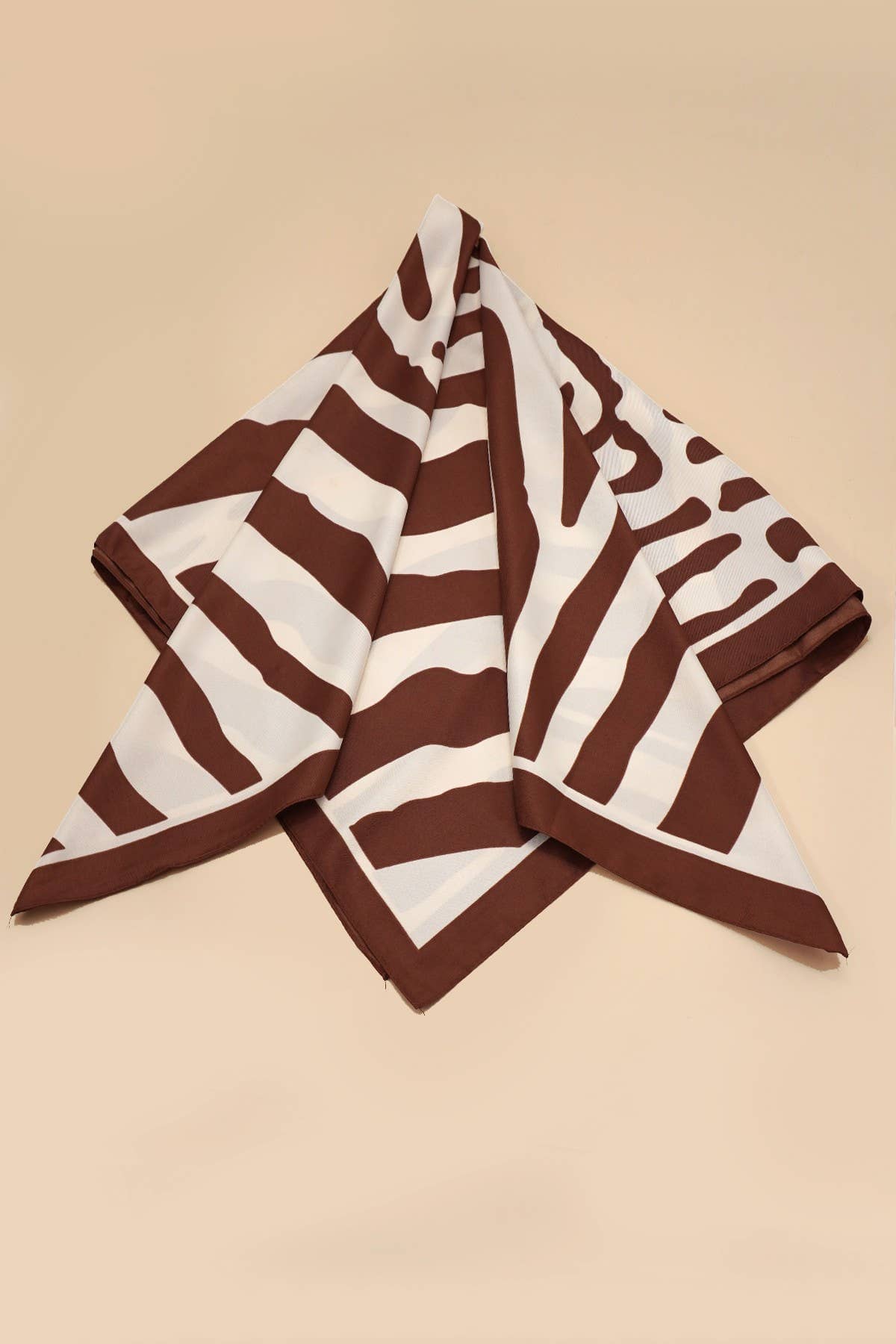 Large Vintage Zebra Print Bandana Scarf | 40SC702: ZEBRA JOSSLYN by wall to wall 