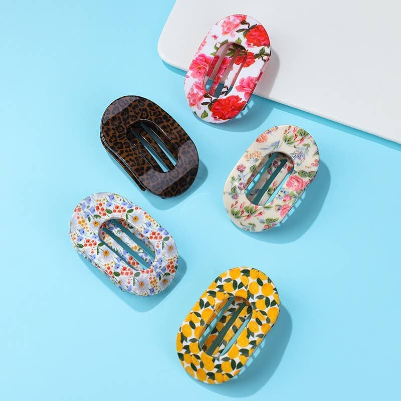 Vintage Floral &amp; Leopard Hair Clip | 40H1119: BROWN JOSSLYN by wall to wall 