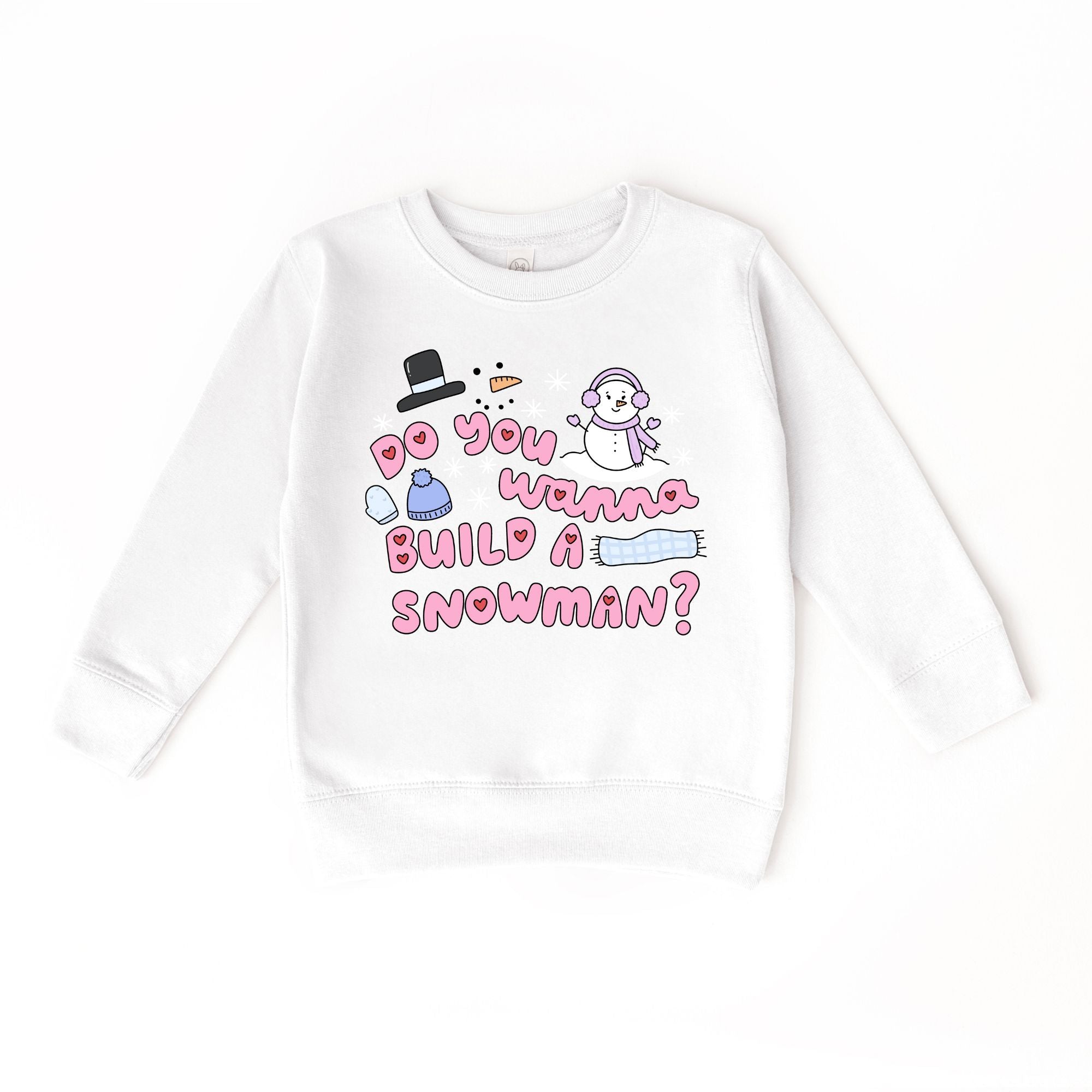 Do you wanna build a snowman Kids Pullover Sweatshirt : Teal / 4T Benny &amp; Ray Apparel 