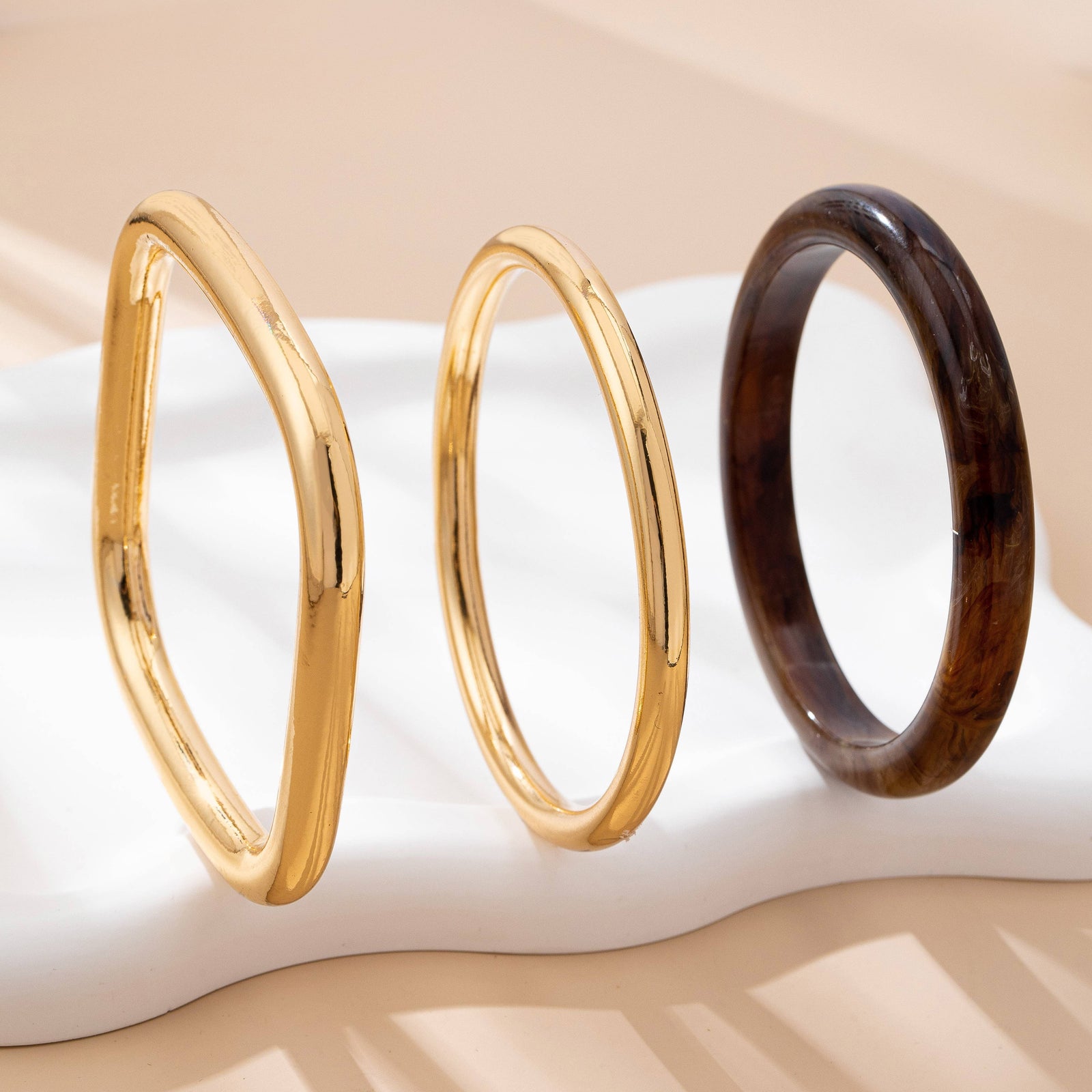 Tort & Gold Bangle Trio Bangle Set | 80B1586: Set JOSSLYN by wall to wall 