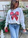 Ivory Bows Christmas Graphic Sweatshirt Long sleeve Oliver and Otis 