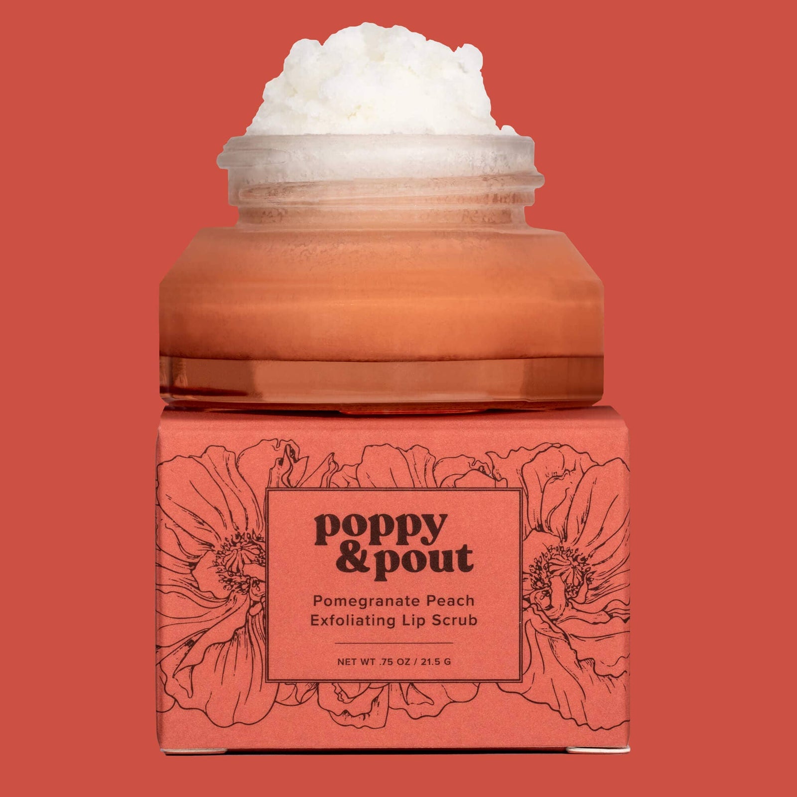 Lip Scrub, Pomegranate Peach Poppy & Pout 