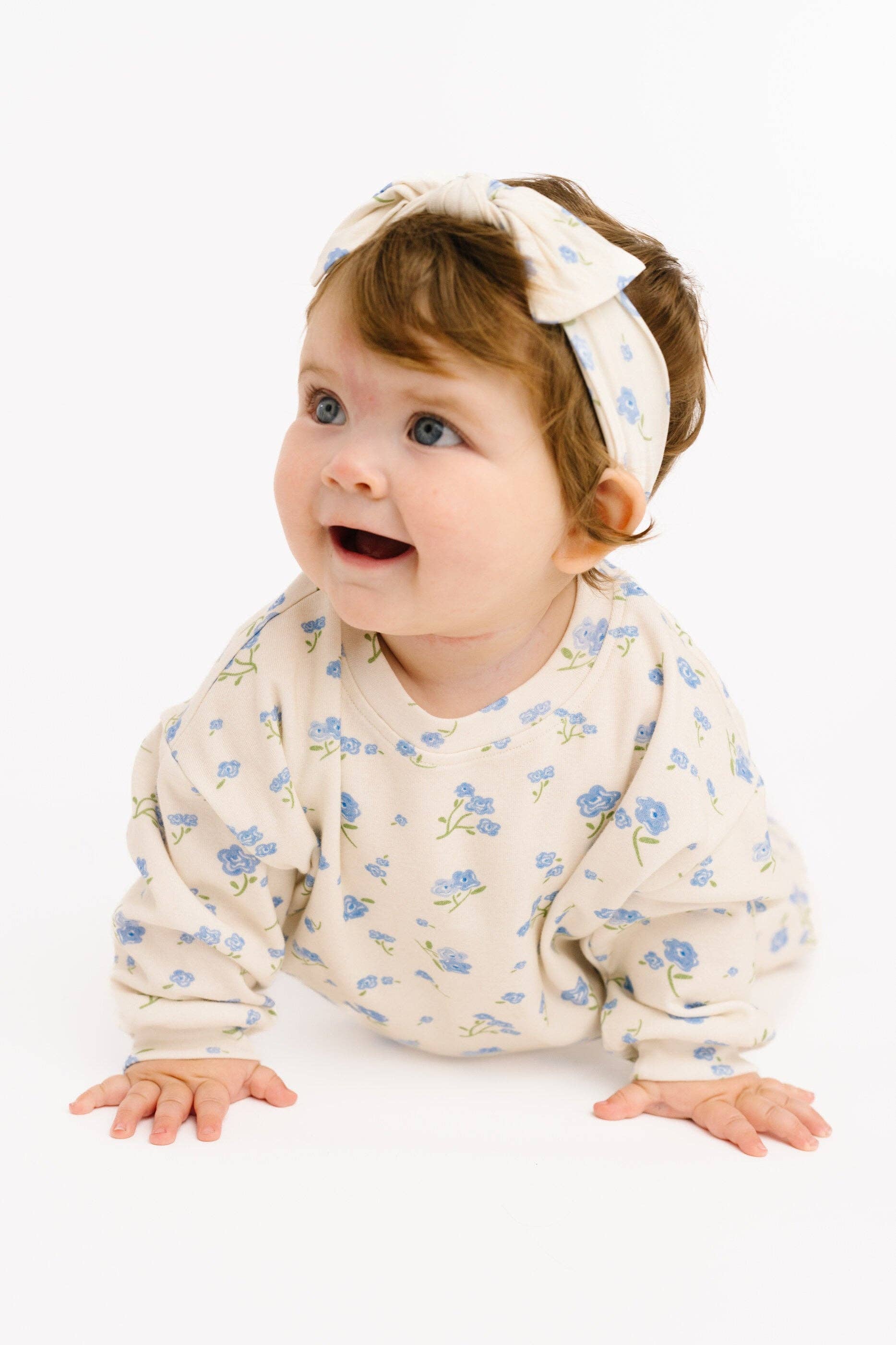 Blue Blooms Sweatsuit: 4T Little One Shop 