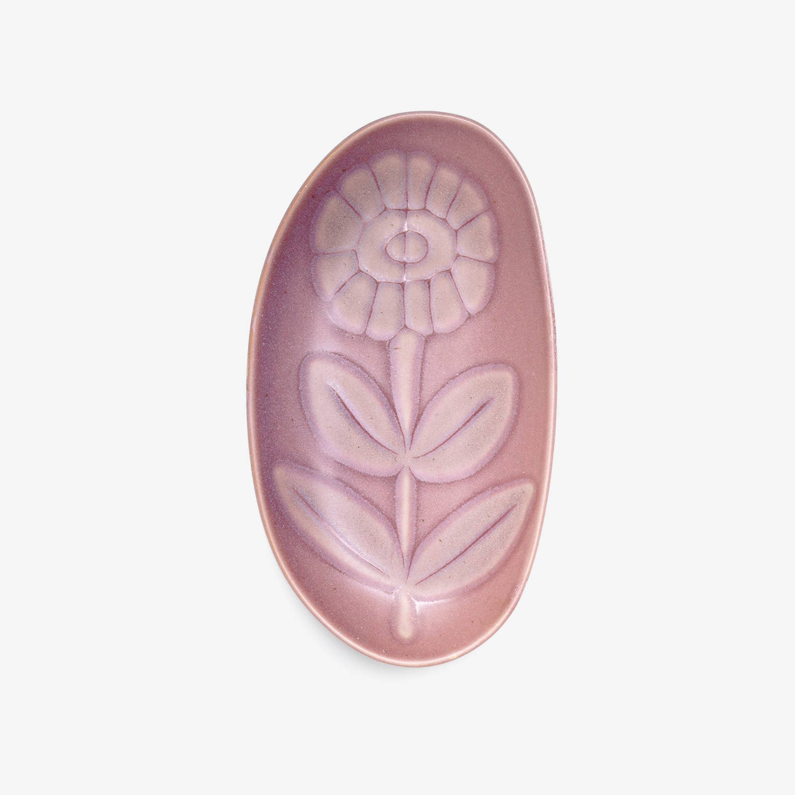 Oval Flower Trinket Tray-Ceramic Ring Dish-Jewelry Tray ChagoArt 