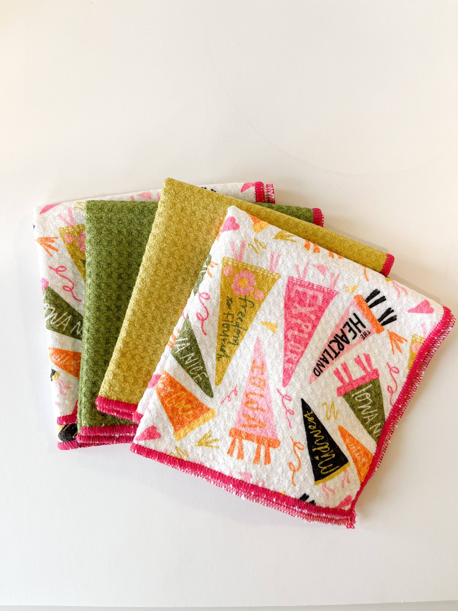 Iowa The Heartland Waffle Cloths - Set of 4 Doe A Deer 