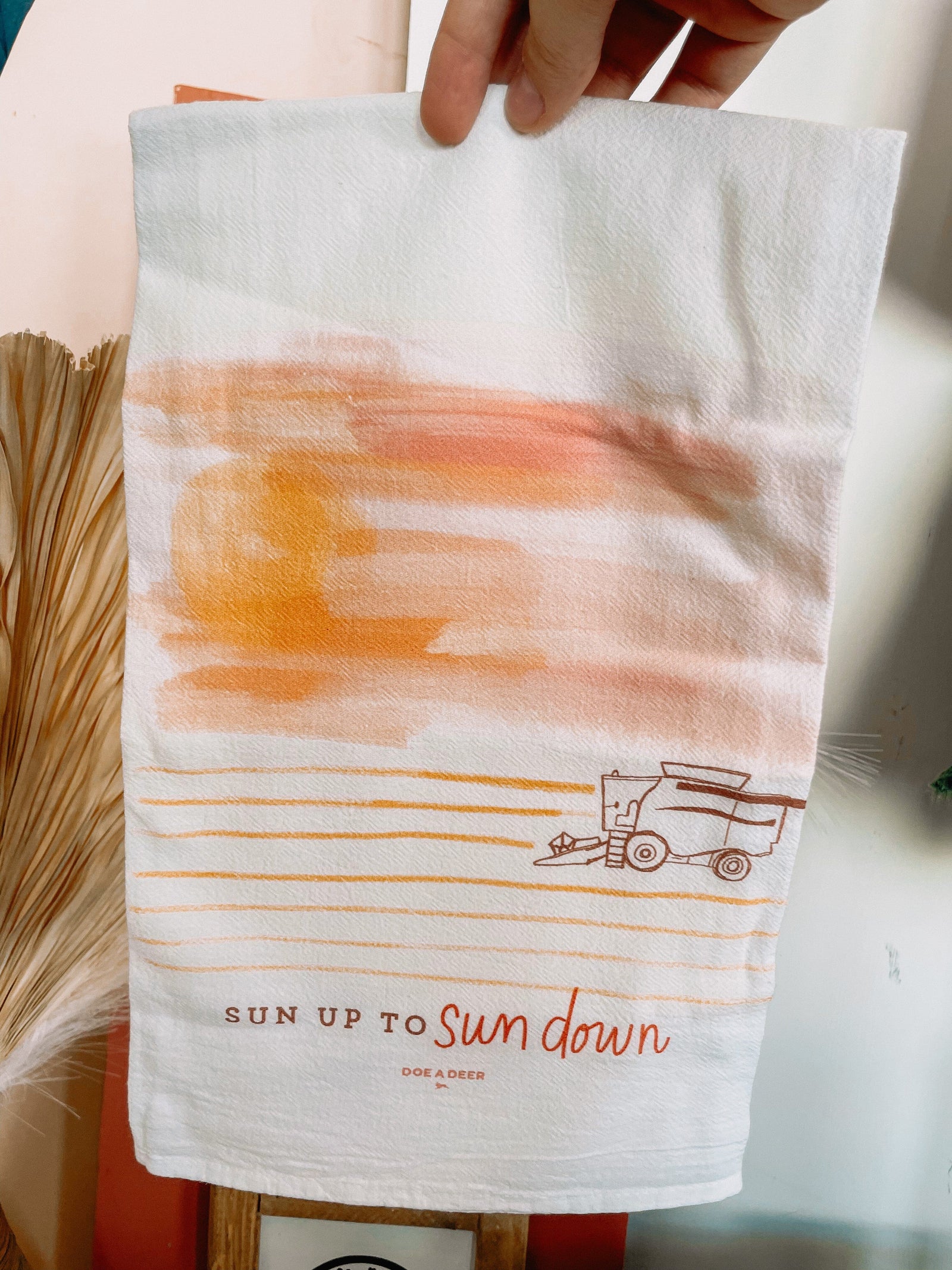 Sun Up to Sun Down Harvest Flour Sack Towel Accessories Doe A Deer 