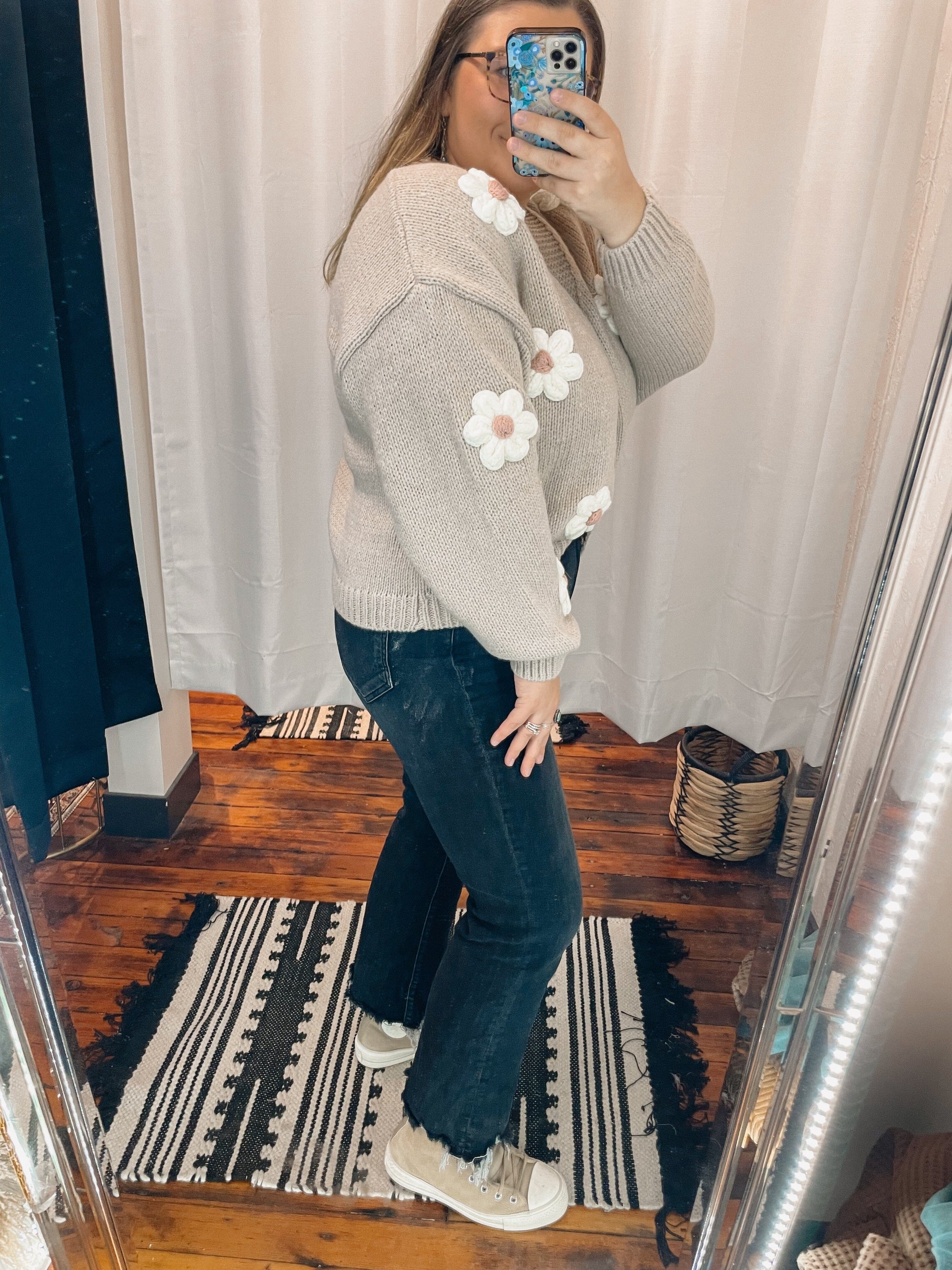 Stay Kind Daisy Crochet Cardigan Cardigan BiBi 