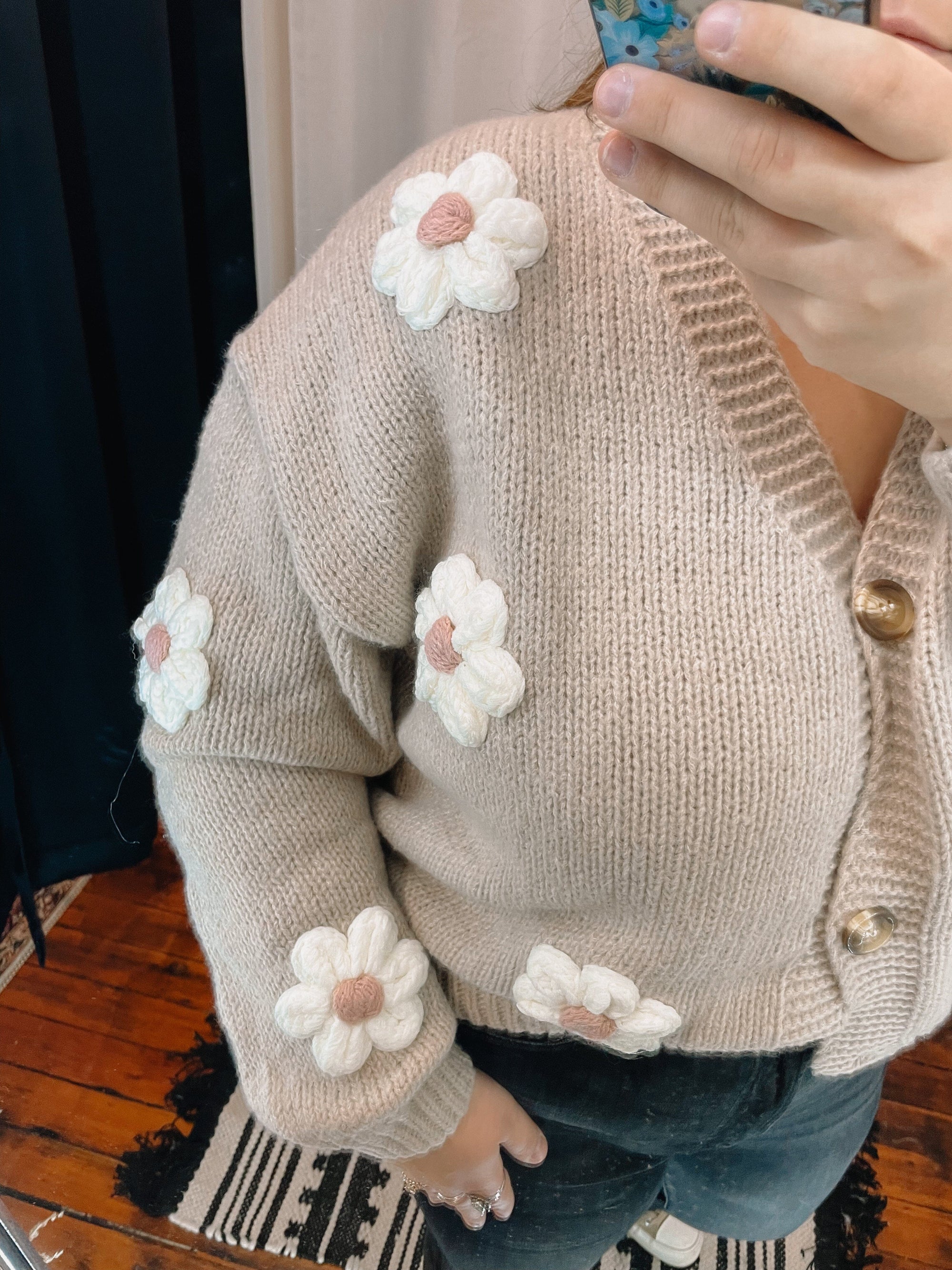 Stay Kind Daisy Crochet Cardigan Cardigan BiBi 