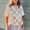 PREORDER | Neutral Checkered Florals Graphic Tee Short sleeve Mountain Moverz 