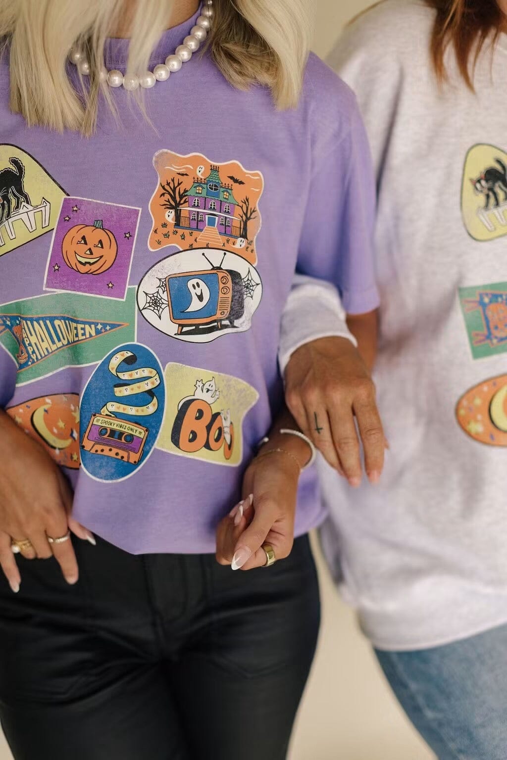 PREORDER | 90s Nostalgia Halloween Purple Graphic Tee Short sleeve Chaudoin Creations 