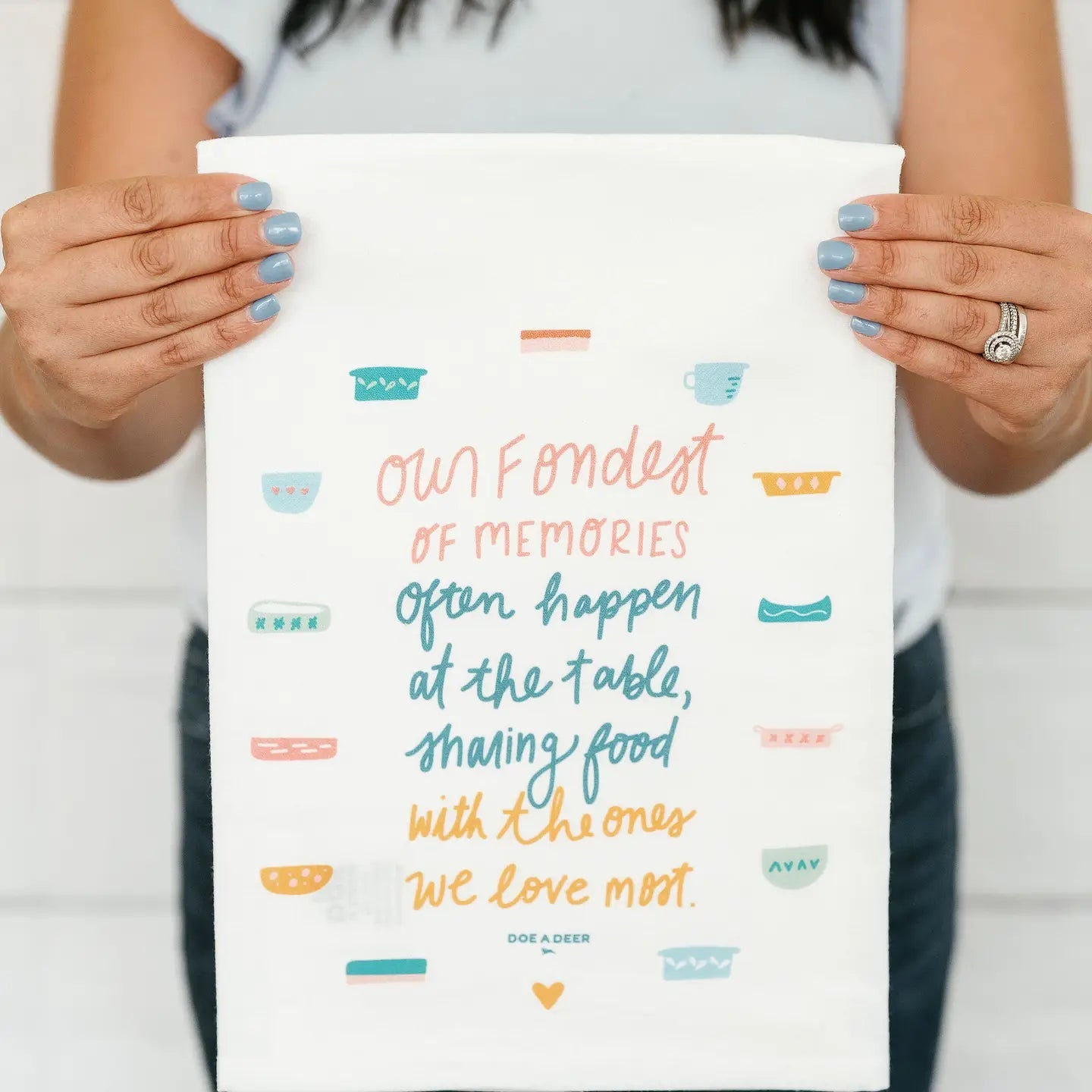 Our Fondest Memories Flour Sack Towel Accessories The Humming Arrow Boutique 