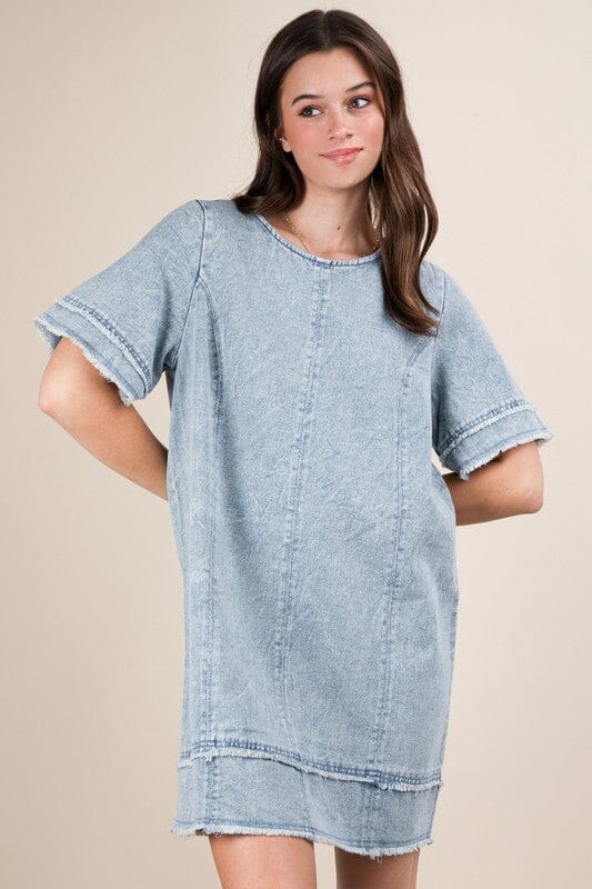 Light Denim Shift Dress