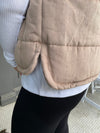 Peyton Taupe Padded Vest Outerwear Be Cool 