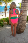 Bali Beach Colorblock Two Piece Swimsuit Summer Tanks Jess Lea 