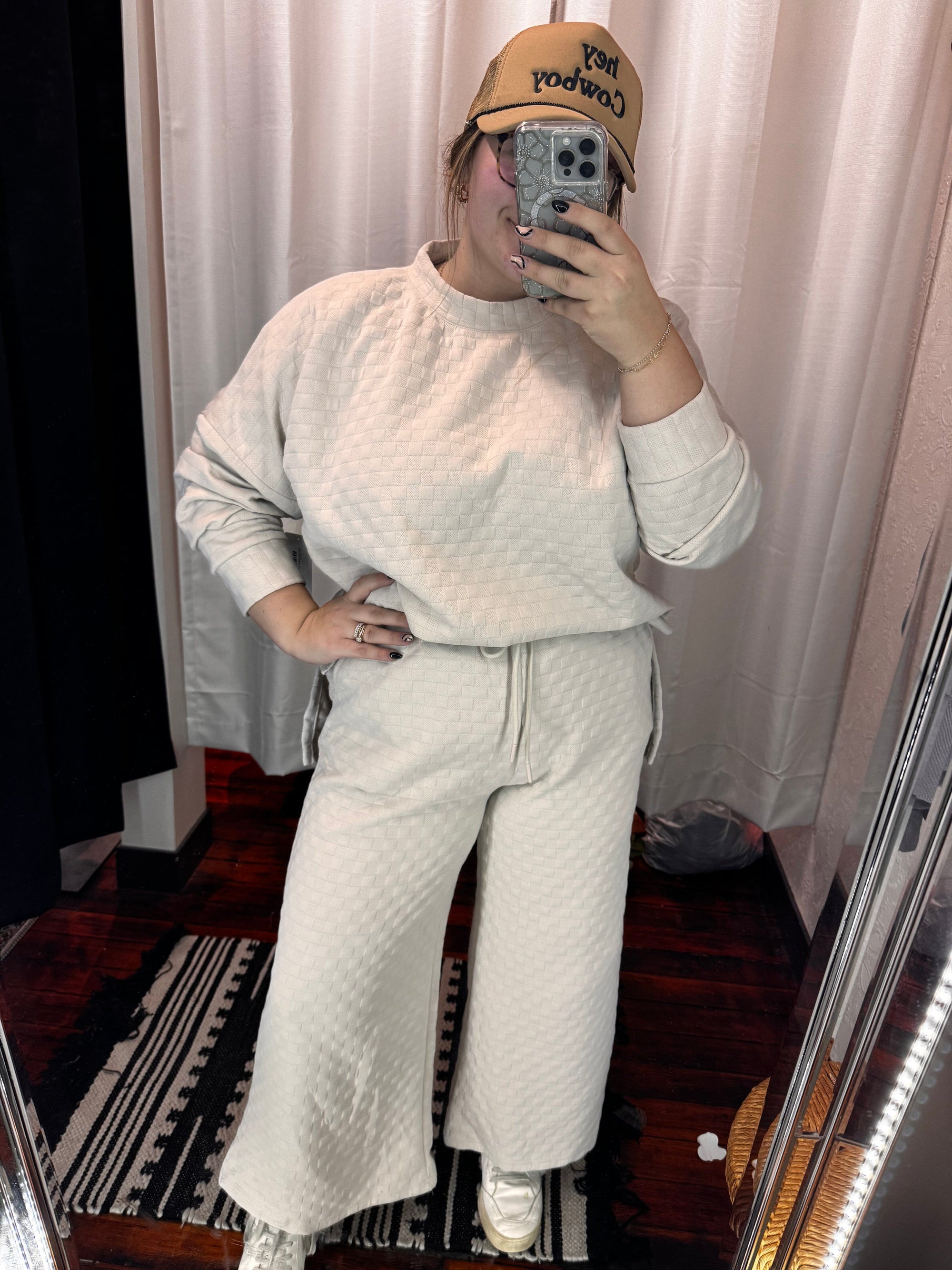 Checkered Matching Set in Two Colors Long sleeve Beeson River 