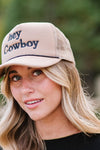 Hey Cowboy Tan Trucker Hat The Humming Arrow Boutique 