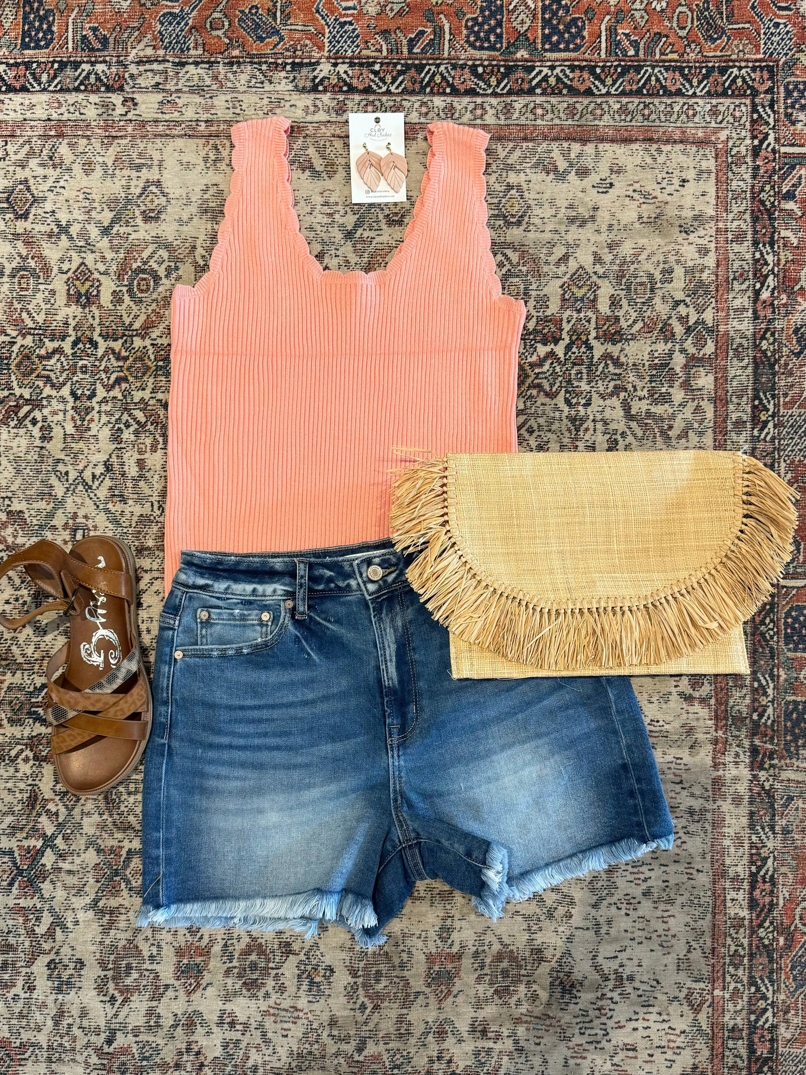 Zenana Mid Rise Raw Frayed Hem Shorts up to Plus Shorts Zenana 