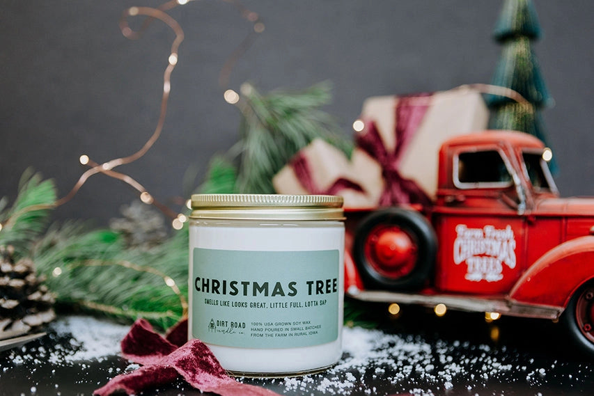Christmas Tree 8oz Candle Accessories Dirt Road Candle Co 