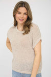 Taupe Drop Sleeve Sweater up to Plus Short sleeve blu pepper 