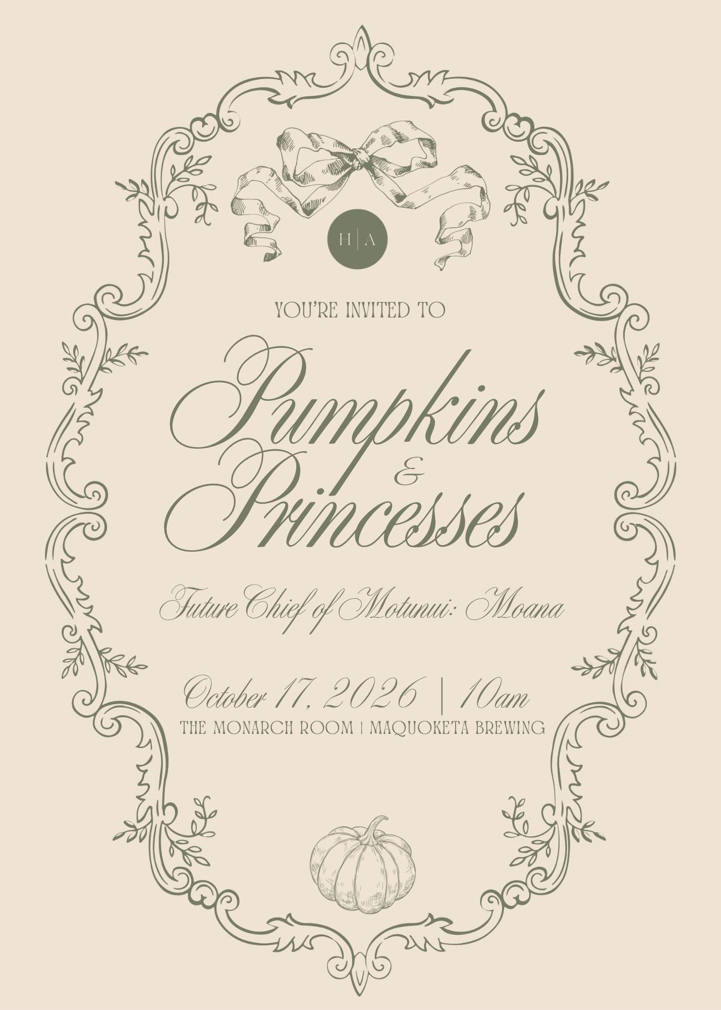 Pumpkins &amp; Princesses | Moana Edition other The Humming Arrow Boutique 