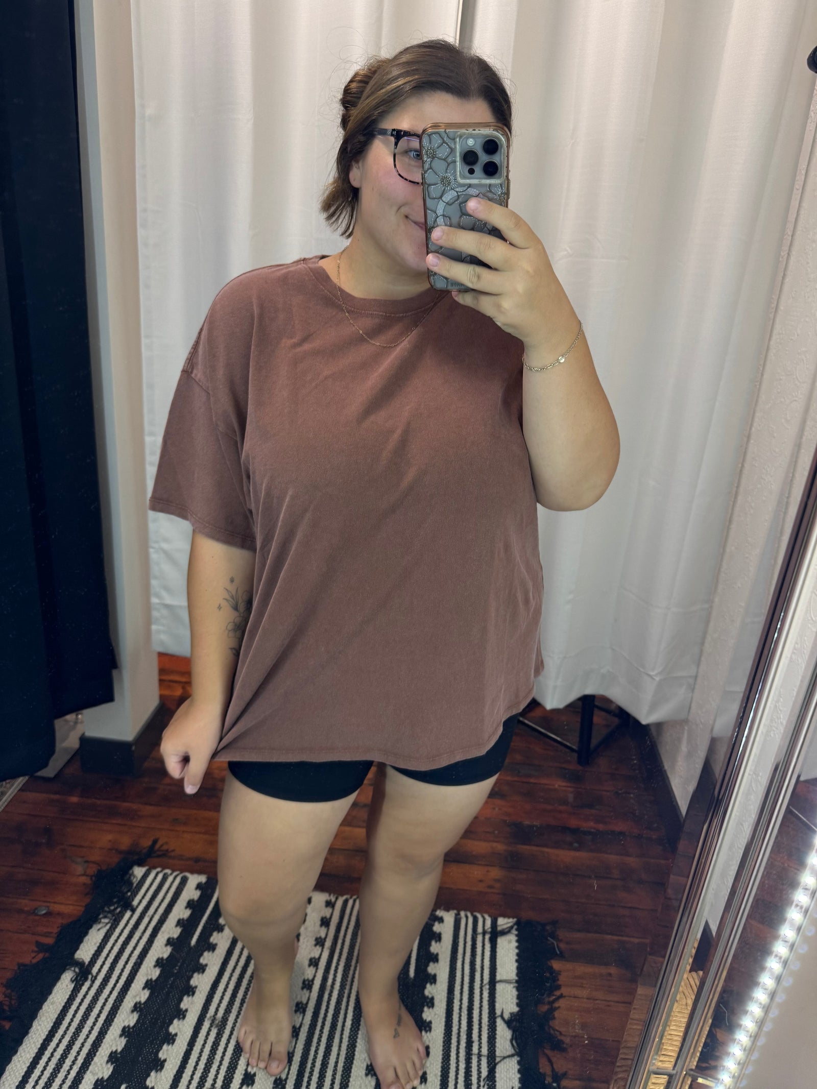 Mocha Vintage Boyfriend Tee Short sleeve moon Ryder 