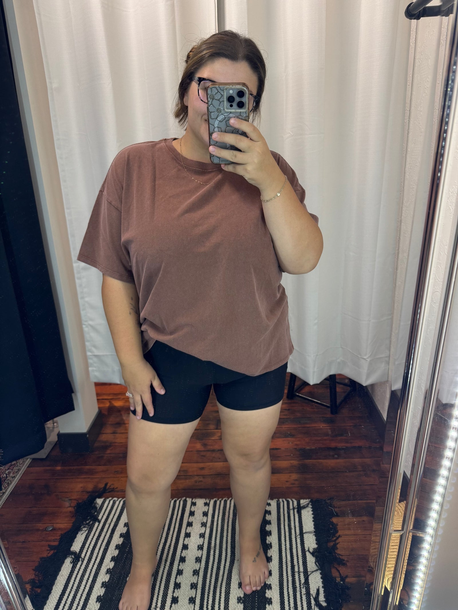 Mocha Vintage Boyfriend Tee Short sleeve moon Ryder 