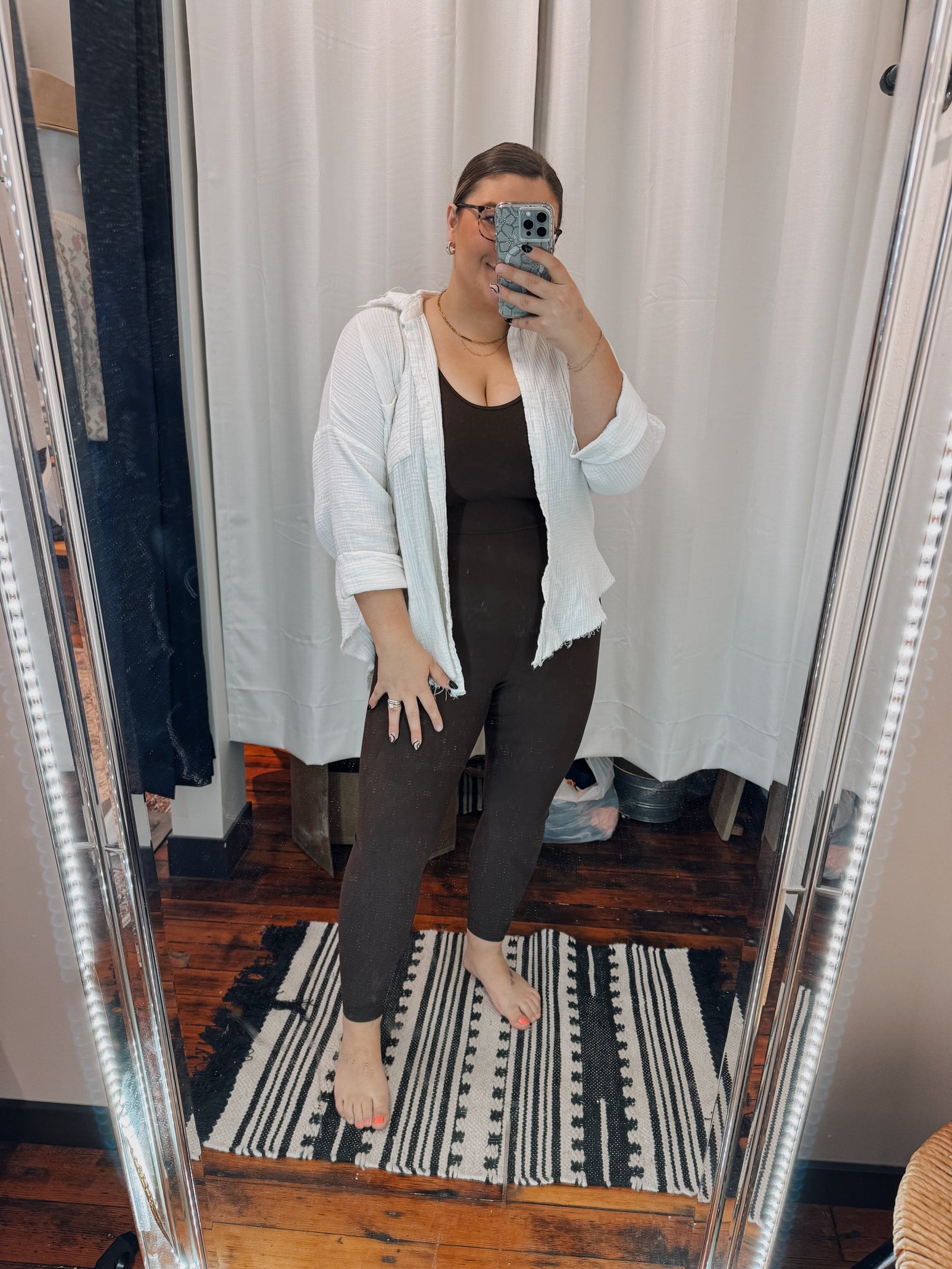 Chocolate Brown Ribbed Full Length Bodysuit Jumpsuit & Rompers Zenana 