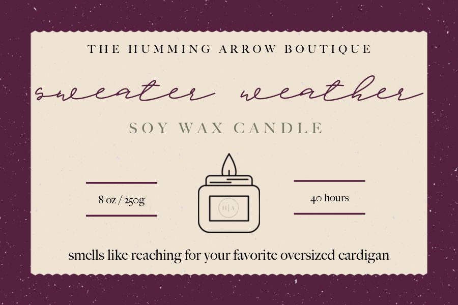 The Humming Arrow Signature Scent 9 ounce Candles Accessories The Humming Arrow Boutique 