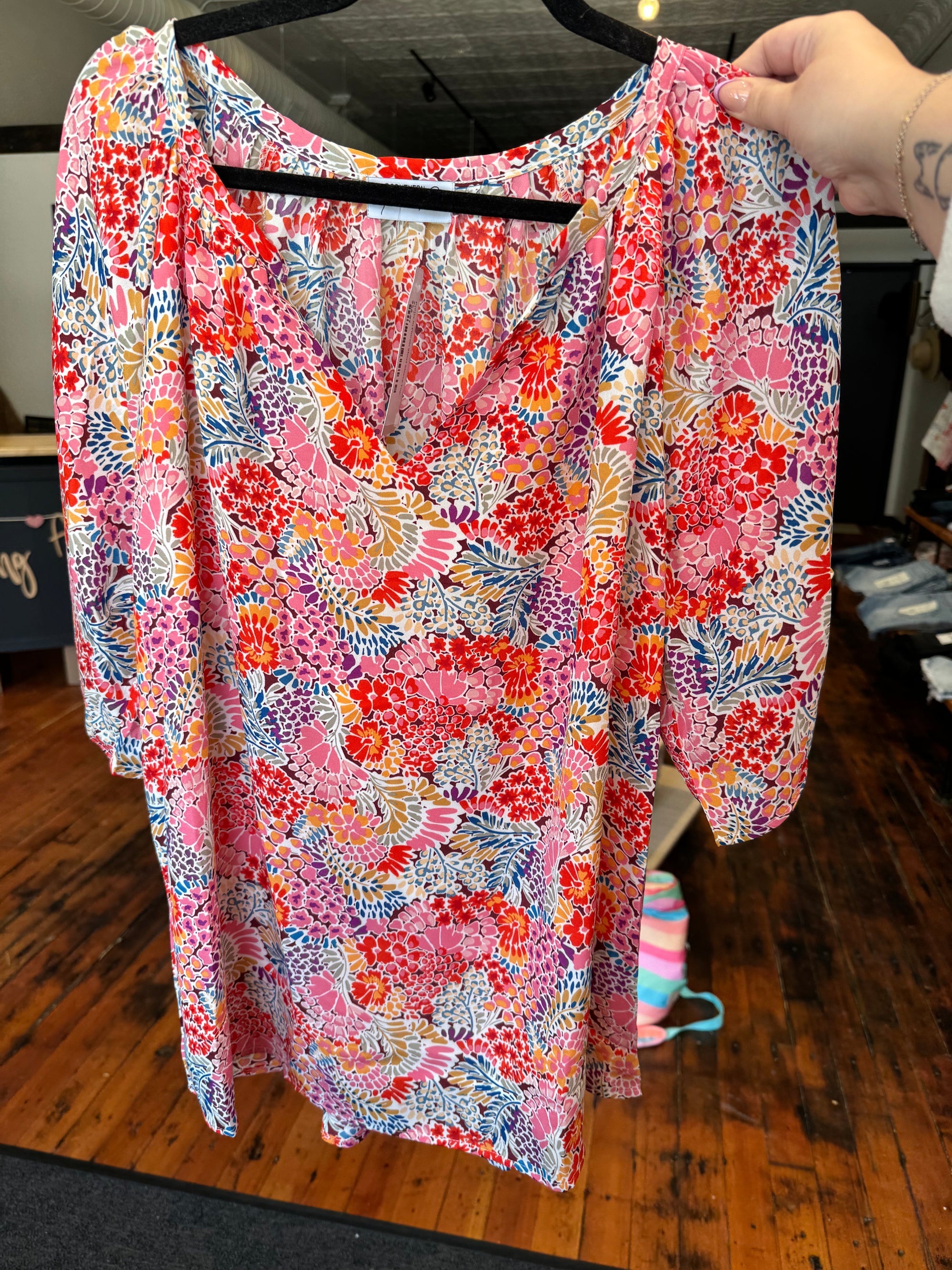 Pretty in Florals Short Sleeve Top Short sleeve Grace & Rose 