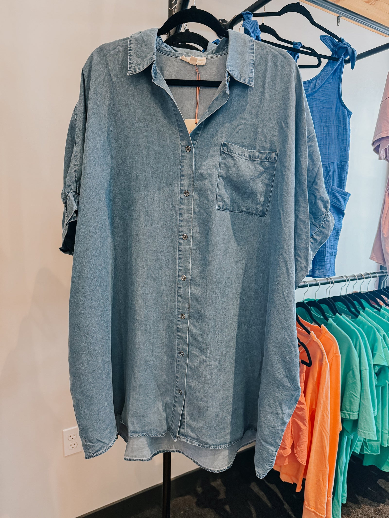 Entro Denim Swing Dress Dresses Entro 