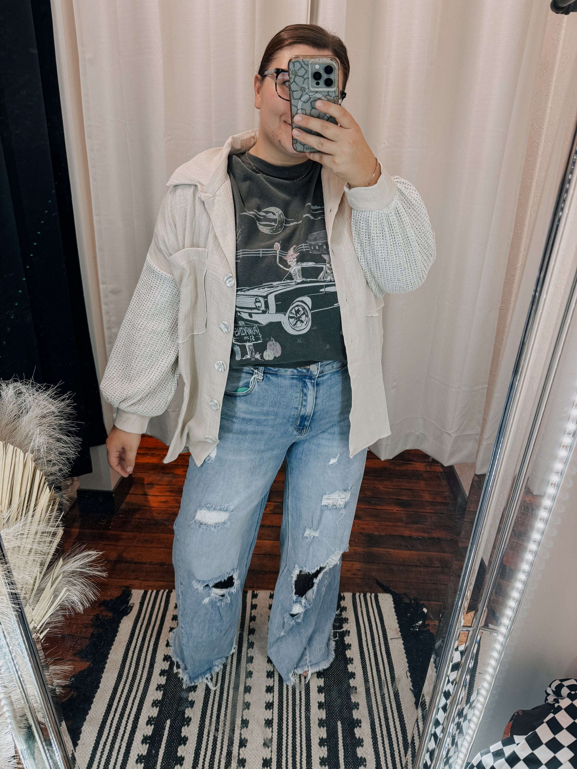 In The Moment Gauze Sweater Button Down Top Cardigan Blakely 