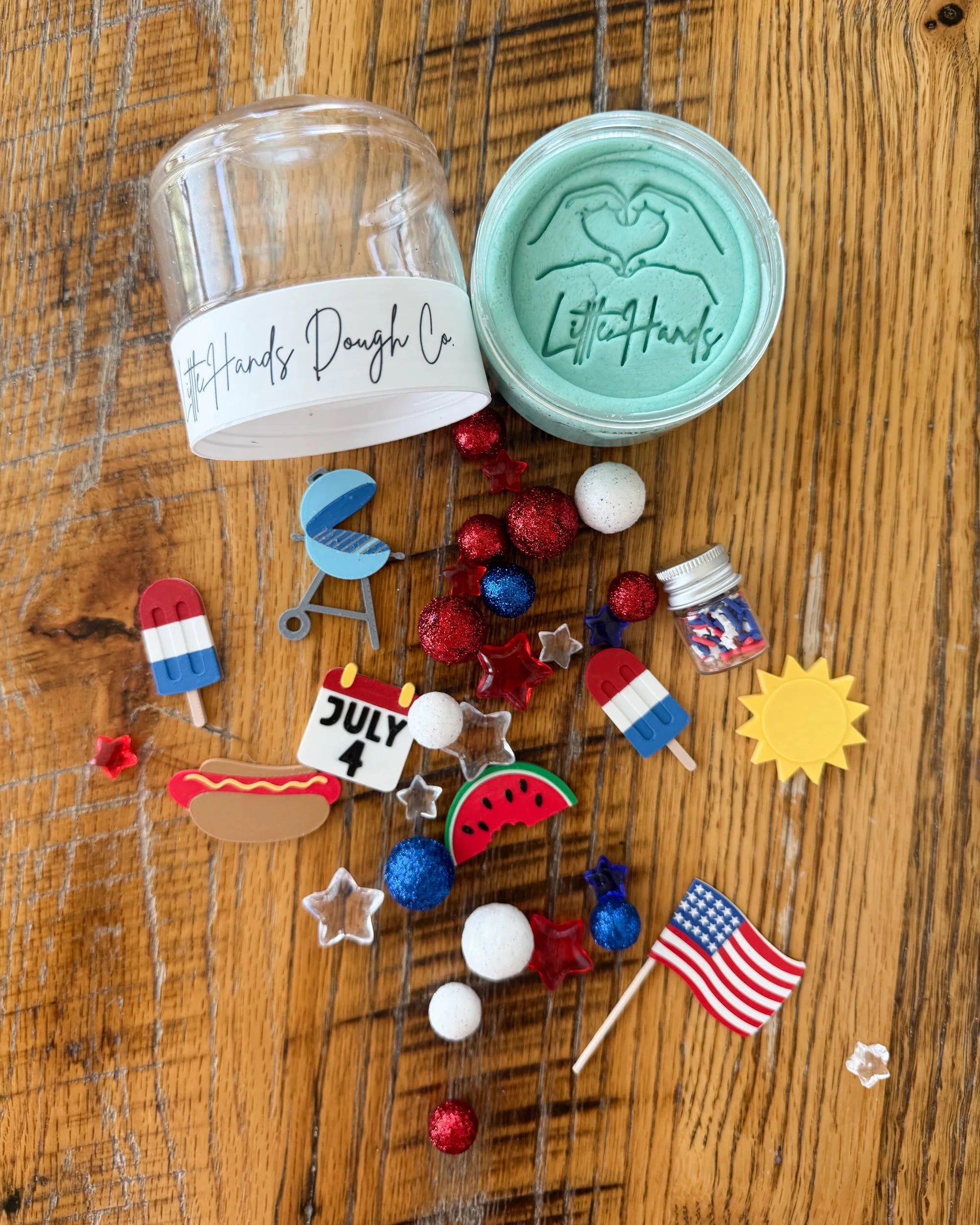 Play Dough Sensory To-Go Kits Accessories Little Hands Dough 4th of July BBQ 