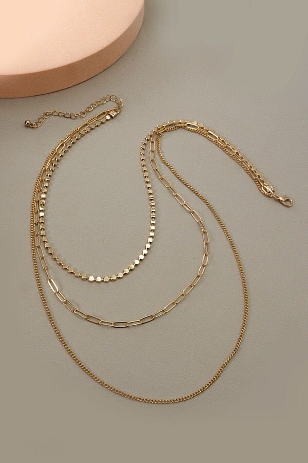 Gold Chain Multi Layer Necklace Jewelry Wall to Wall 
