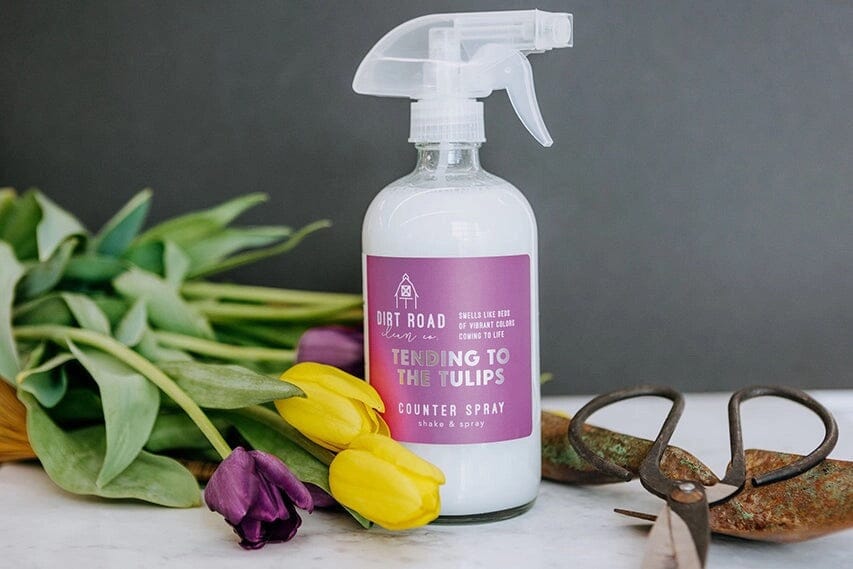 Tending to the Tulips Counter Spray other Dirt Road Candle Co 