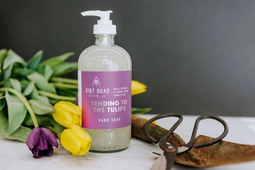 Tending to the Tulips Hand Soap other Dirt Road Candle Co 